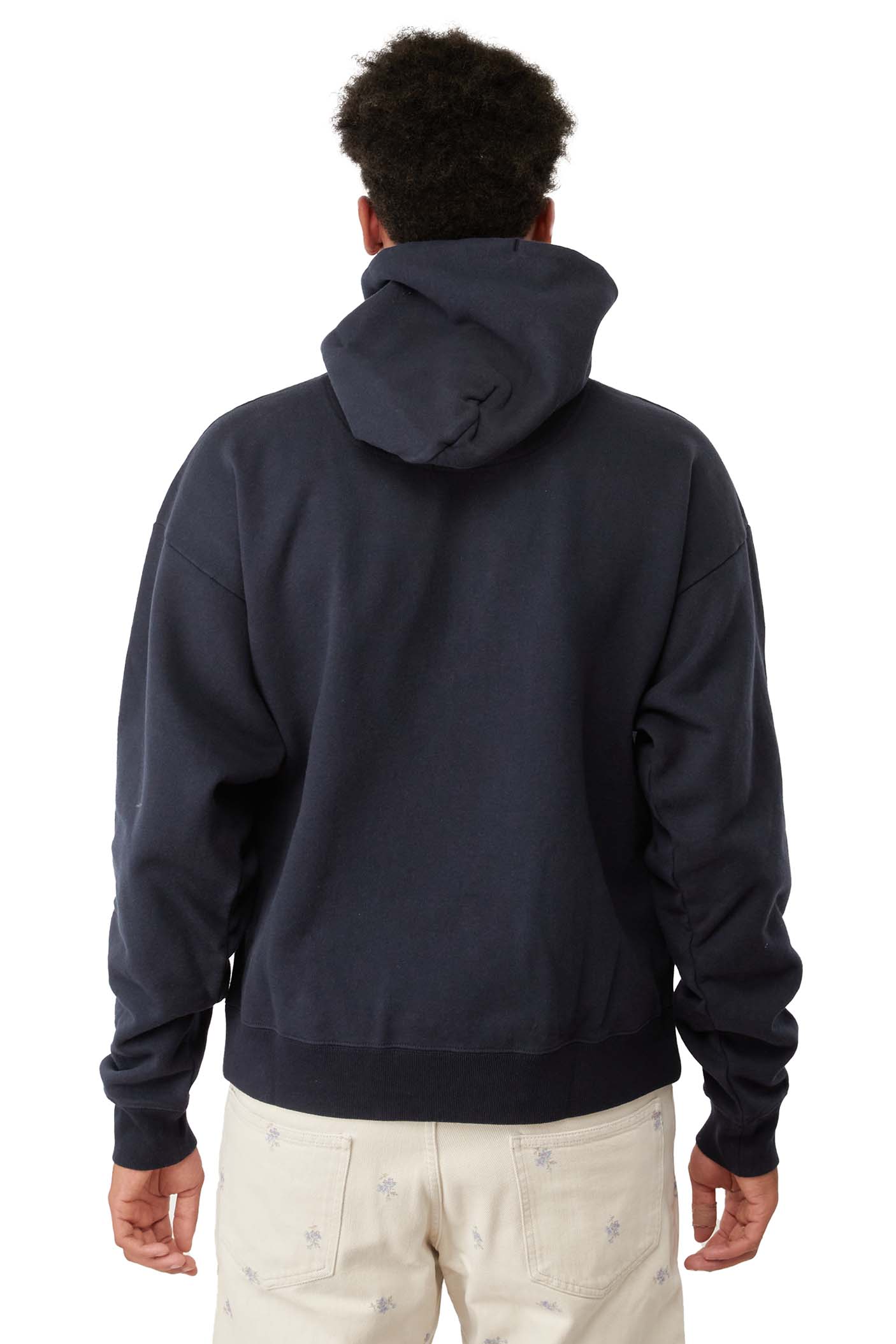 Martine Rose Mens Pullover Hoodie 'Navy' - ROOTED