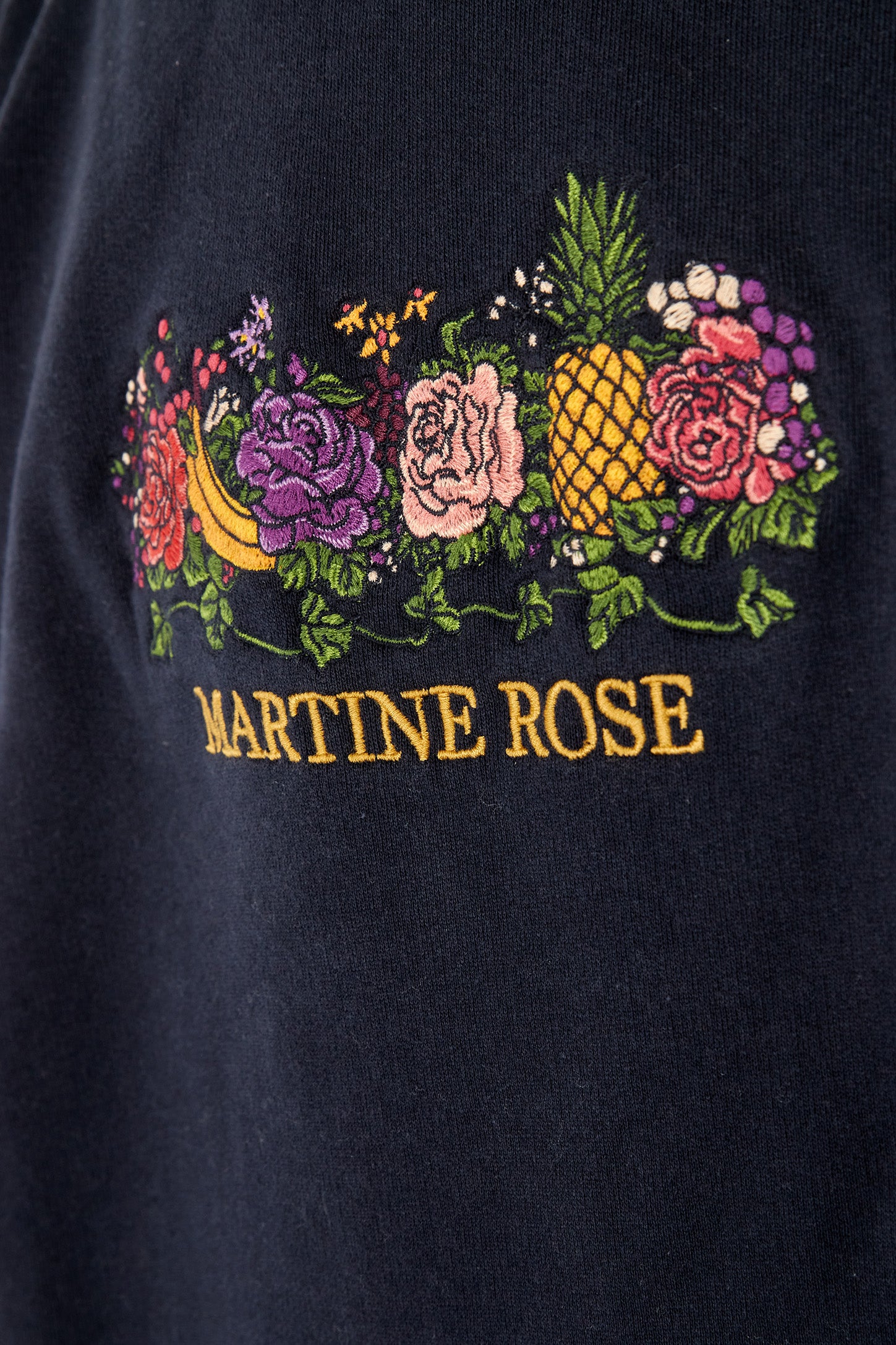 Martine Rose Mens Pullover Hoodie 'Navy' - ROOTED