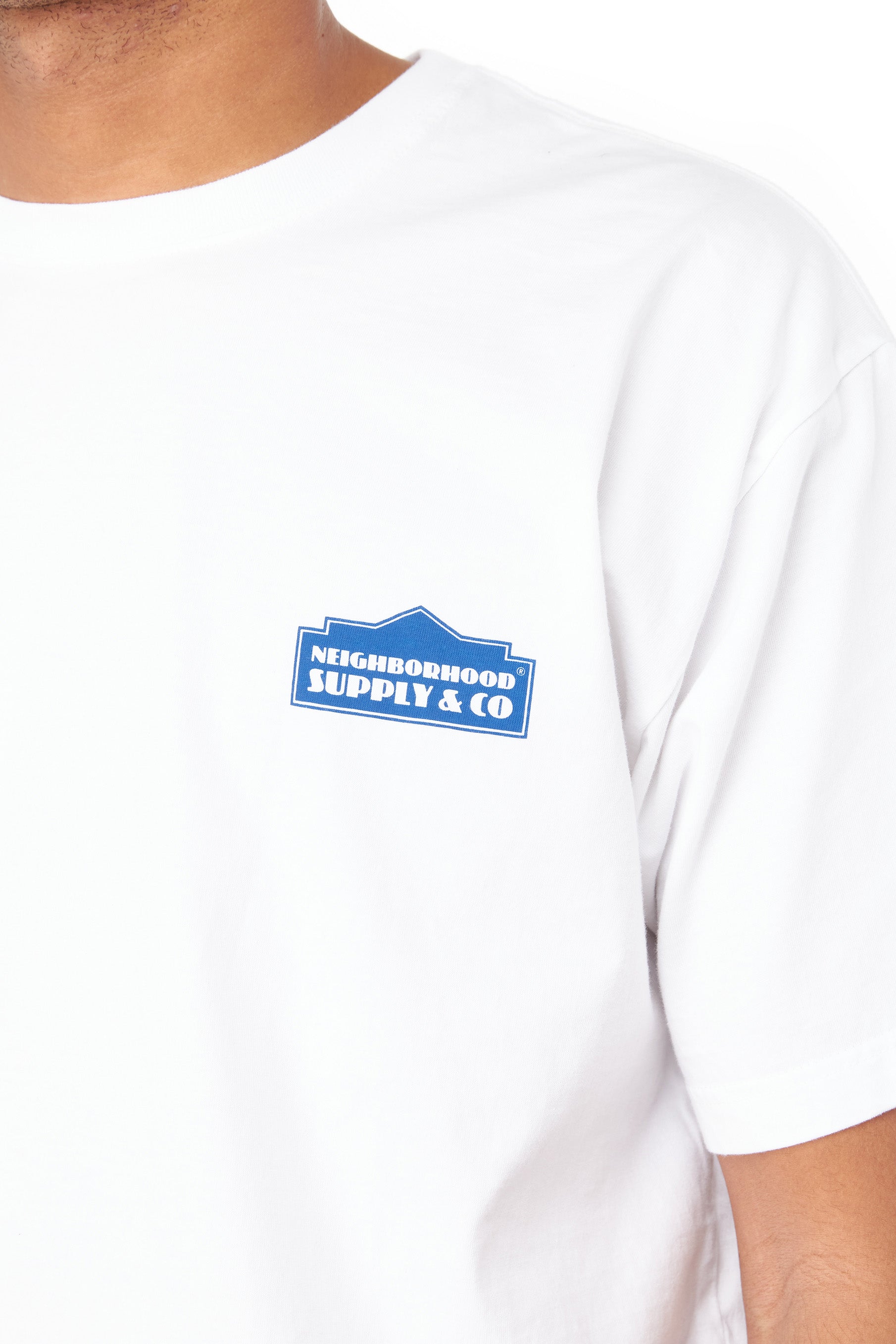 Neighborhood Mens Tee-9 'White' - ROOTED