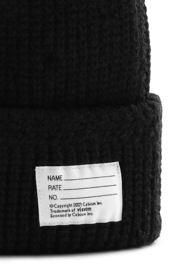 visvim Knit Beanie (W/WS) 'Black' - ROOTED