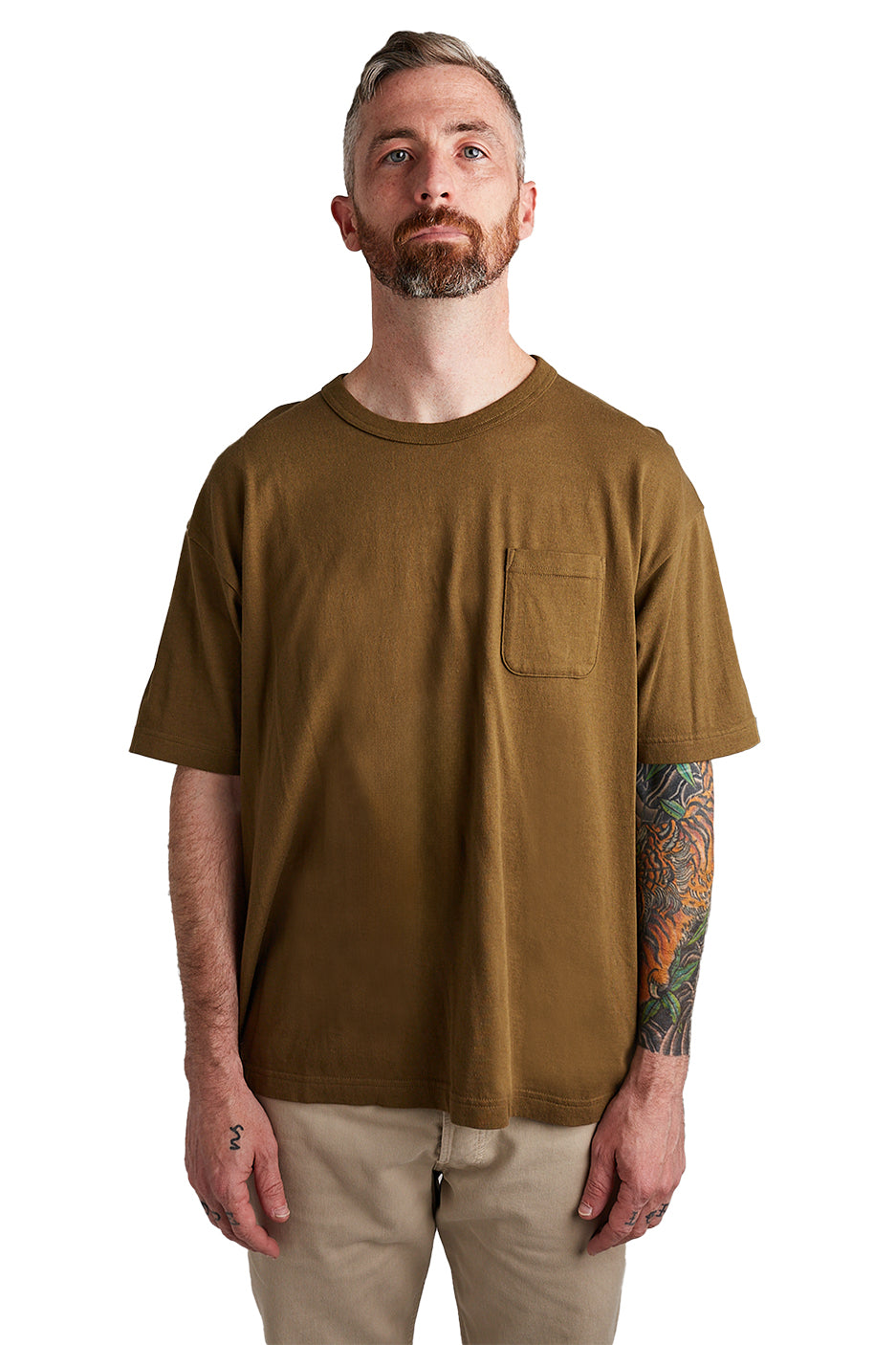 visvim Jumbo Tee (C/WS) 'Olive' | ROOTED