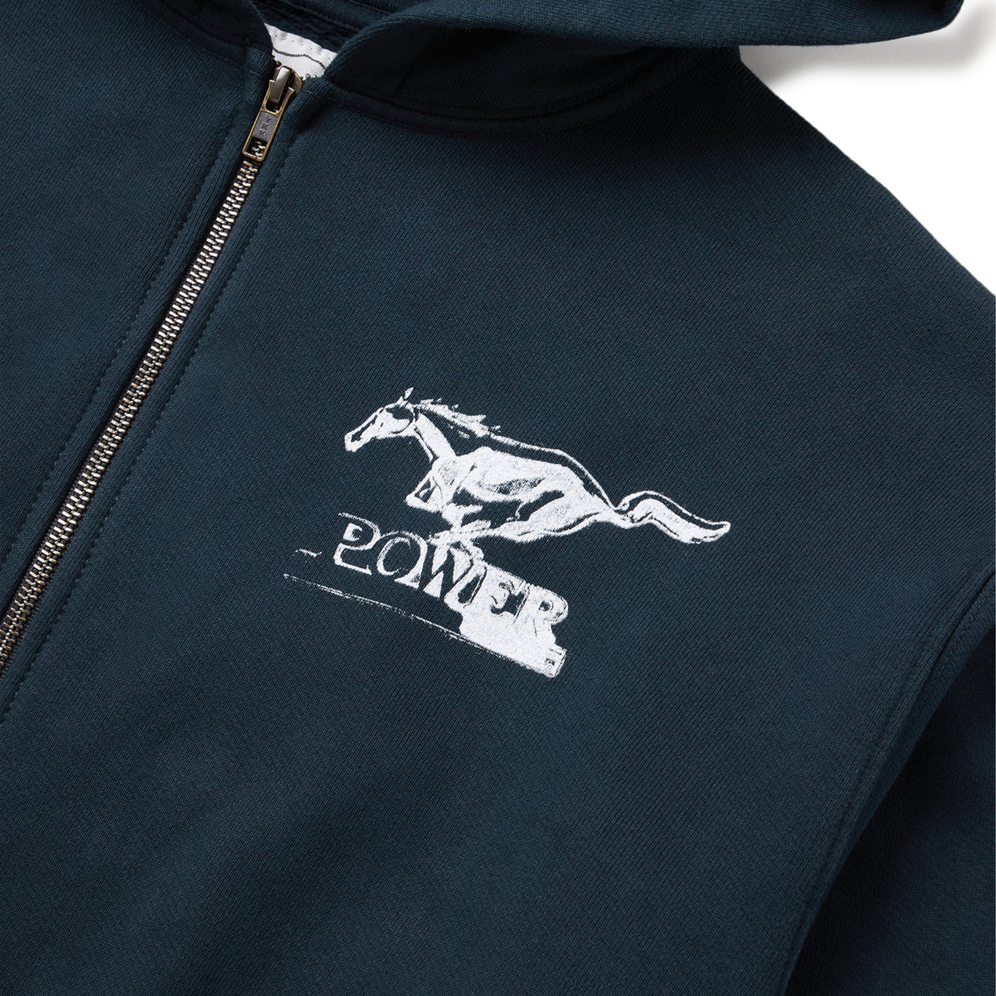 One of These Days Mustang Cross Zip Hoodie 'Washed Black' - ROOTED