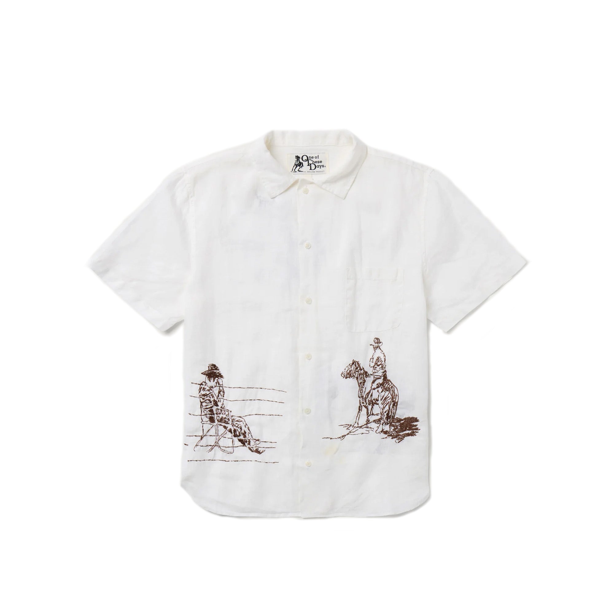 One of These Days Remeber Me Camp Shirt 'Ivory' - ROOTED