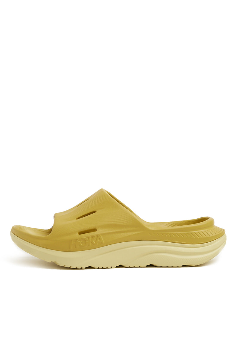 Hoka U Ora Recovery Slide 3 'Golden Lichen/Celery Root' - ROOTED