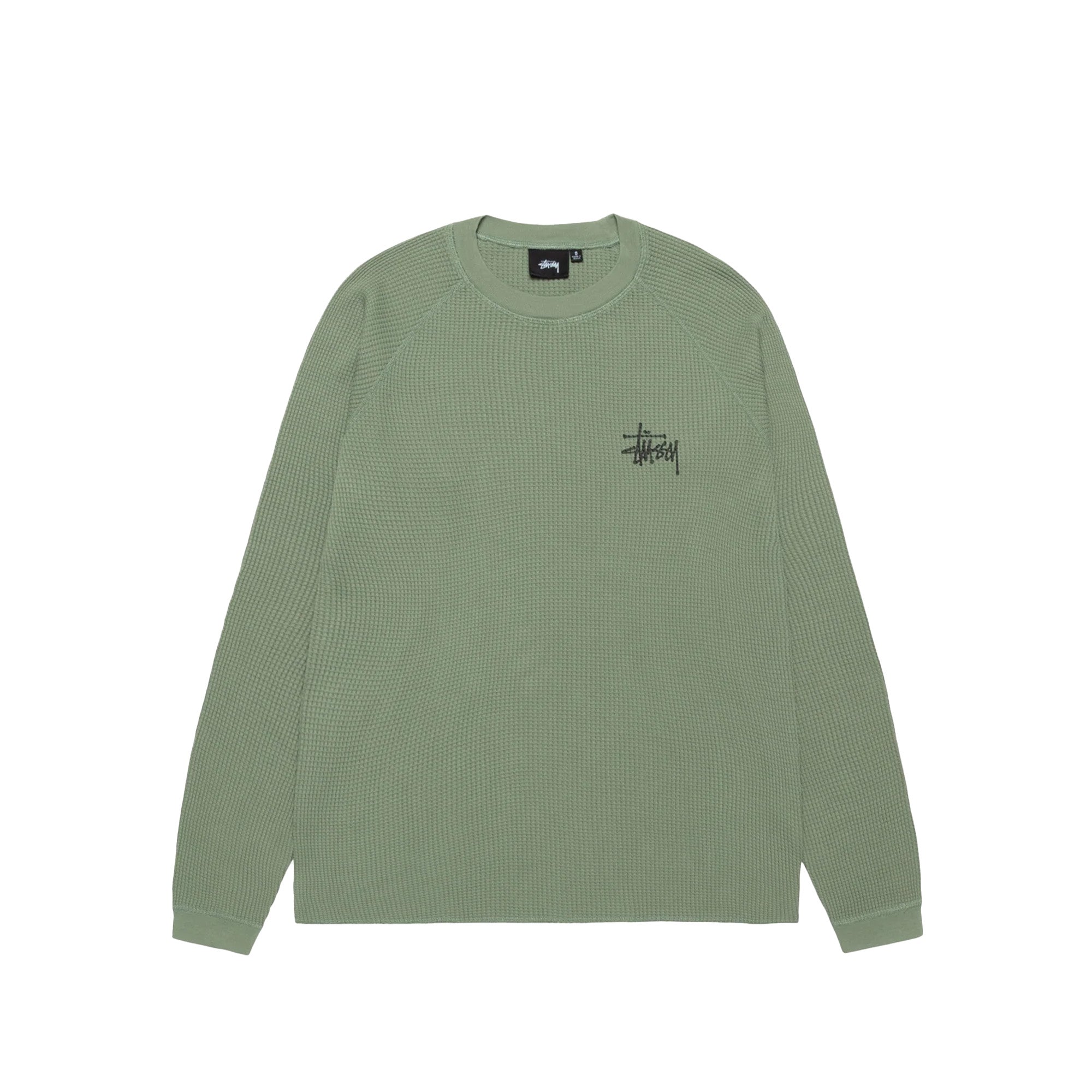 Stussy Basic Stock Raglan Thermal 'Sage' - ROOTED