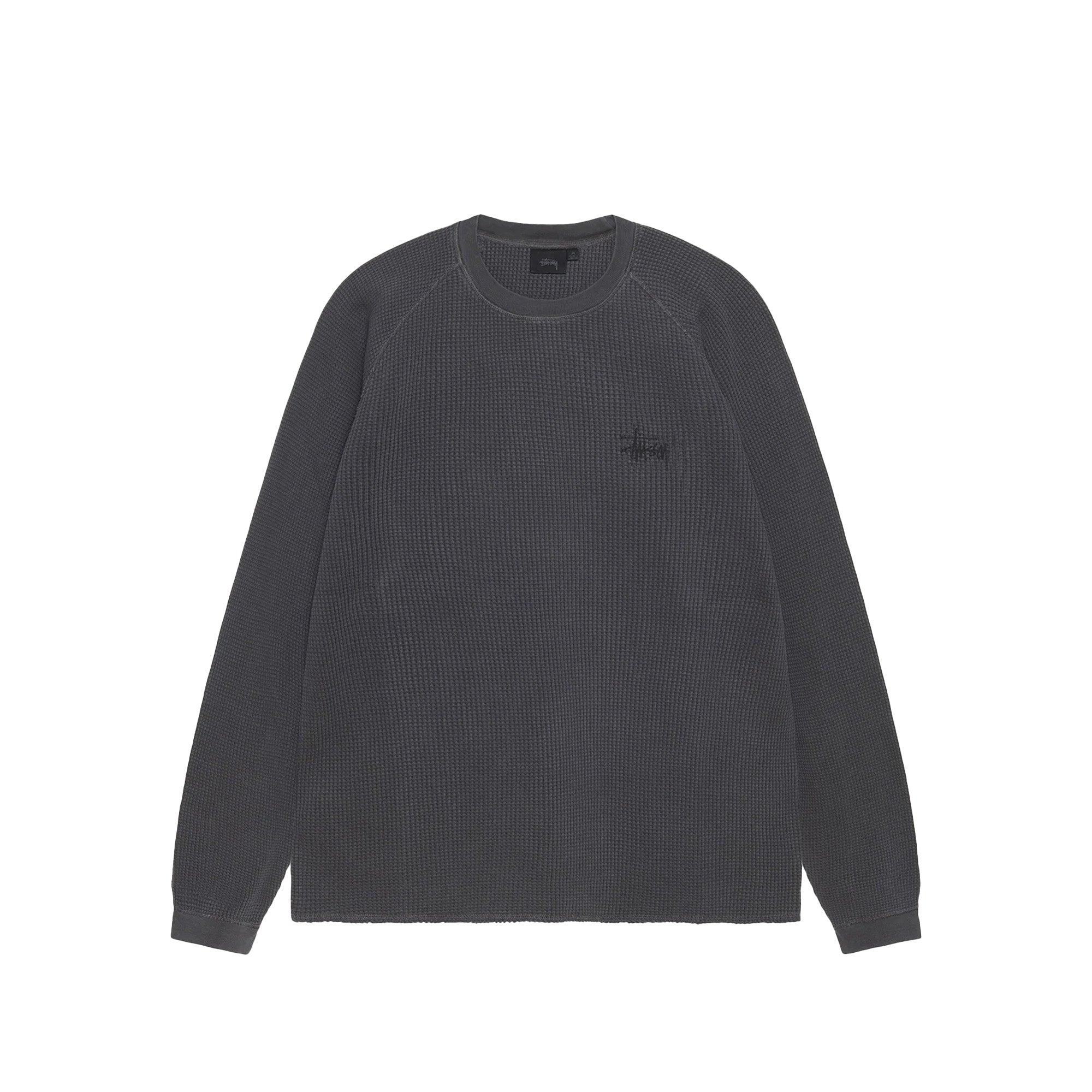 Stussy Basic Stock Raglan Thermal 'Washed Black' - ROOTED