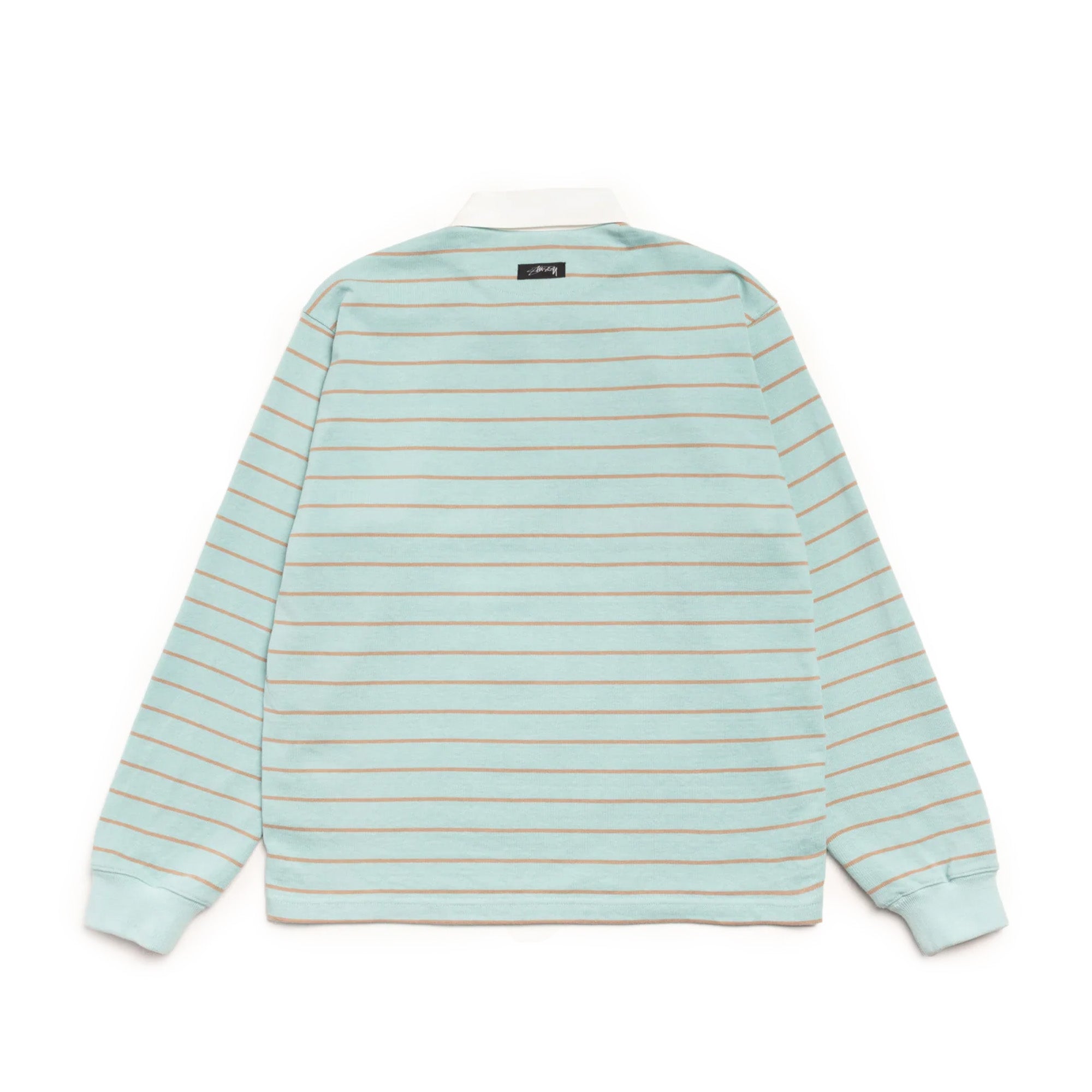 Stussy Pinstriped Rugby 'Blue' - ROOTED
