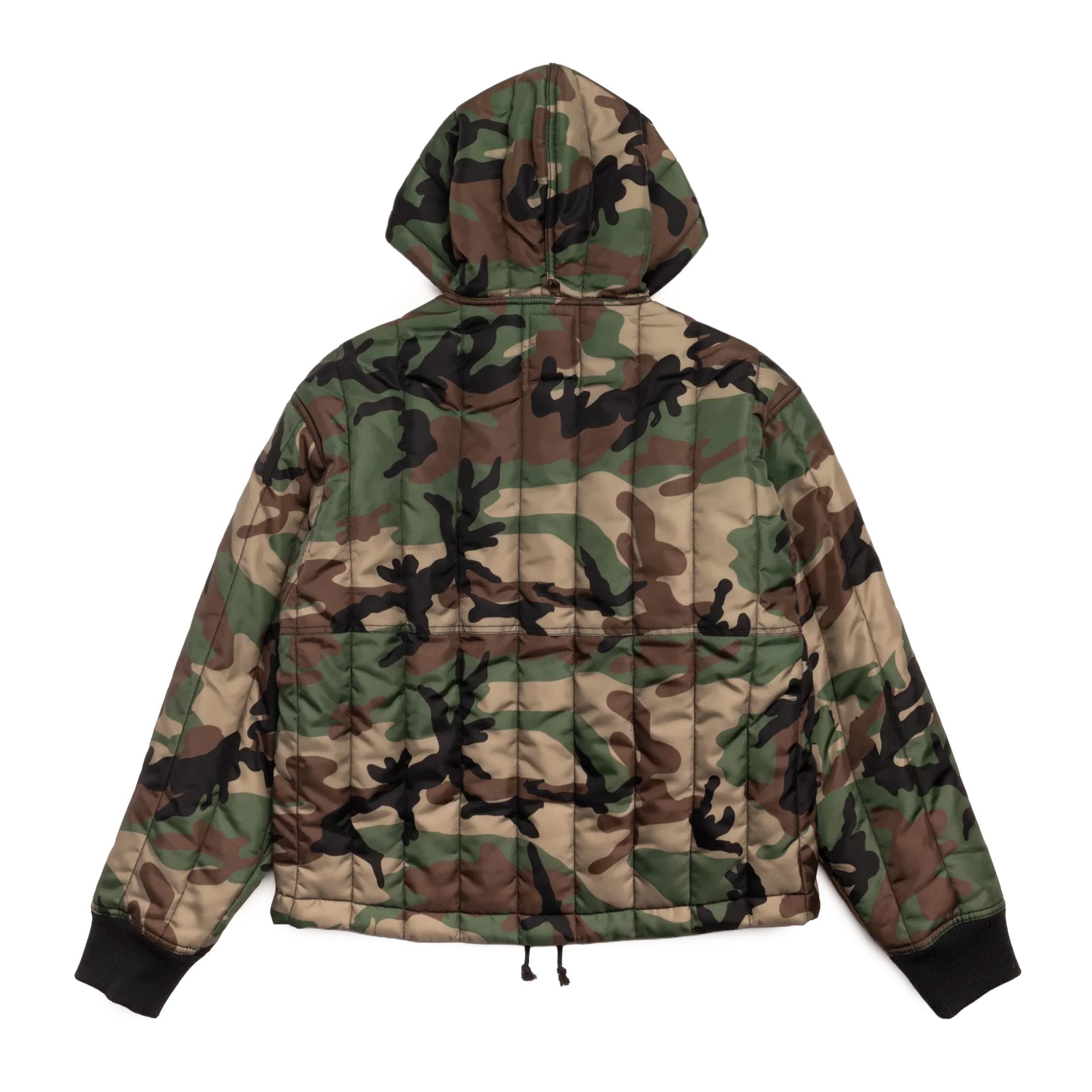 Stussy Quilted Nylon Work Jacket 'Woodland Camo' - ROOTED