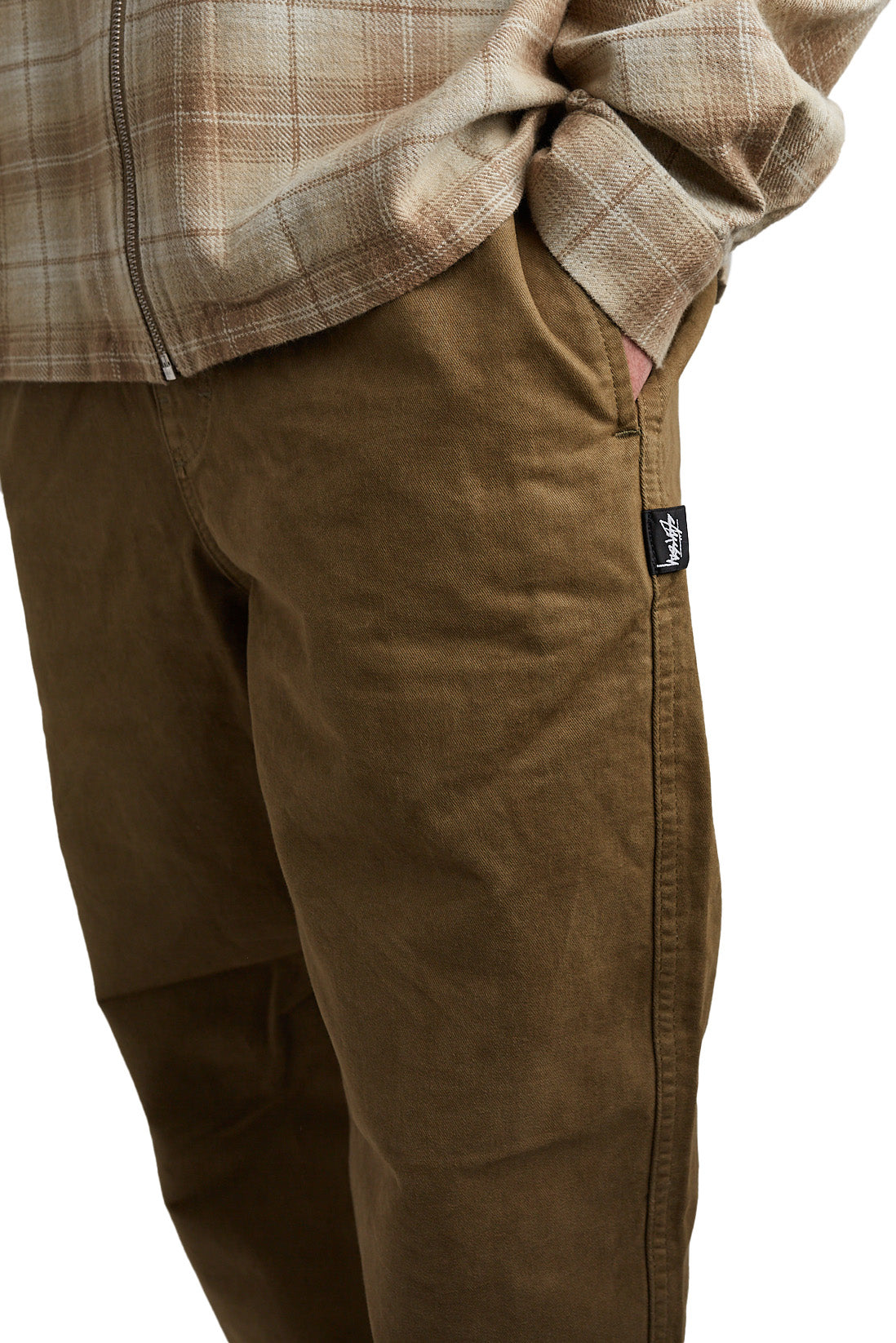 Stussy Brushed Beach Pants 'Olive' - ROOTED