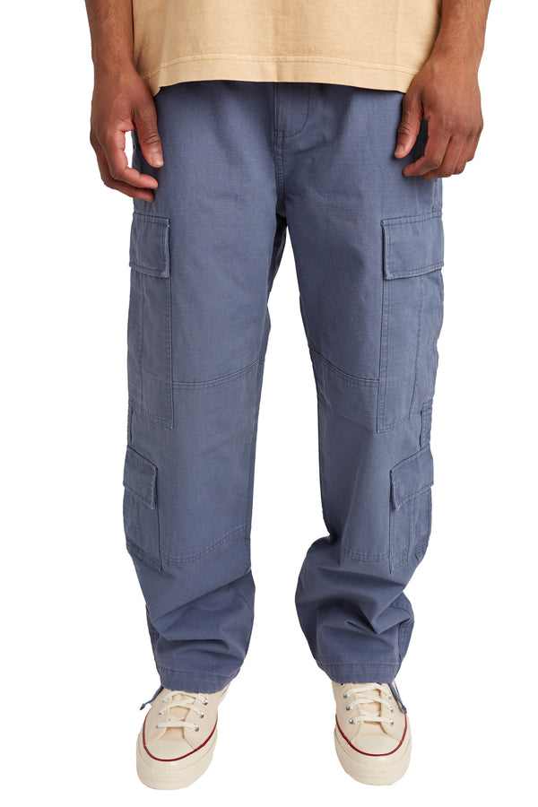 Stussy Mens Ripstop Surplus Cargo Pants 'Washed Blue' - ROOTED