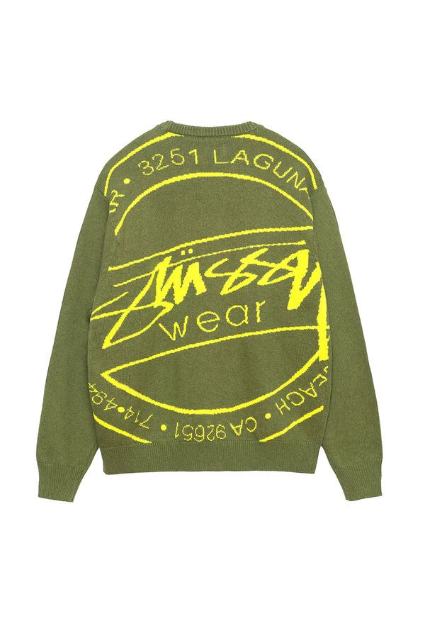 Stussy Laguna Icon Sweater 'Dark Green'