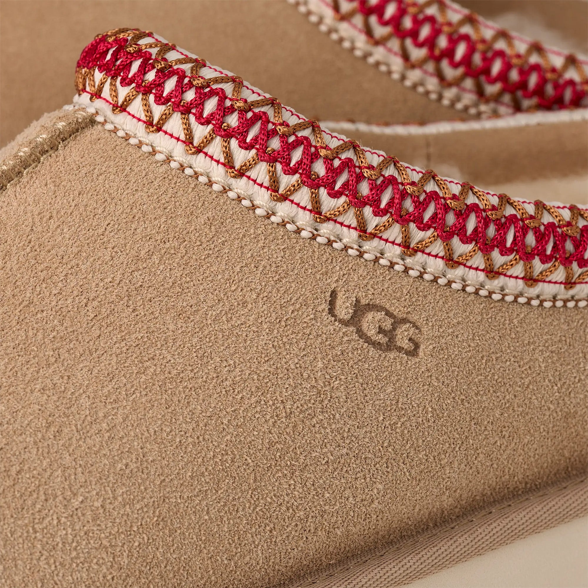 Womens UGG Tasman II 'Sand/Dark Cherry'