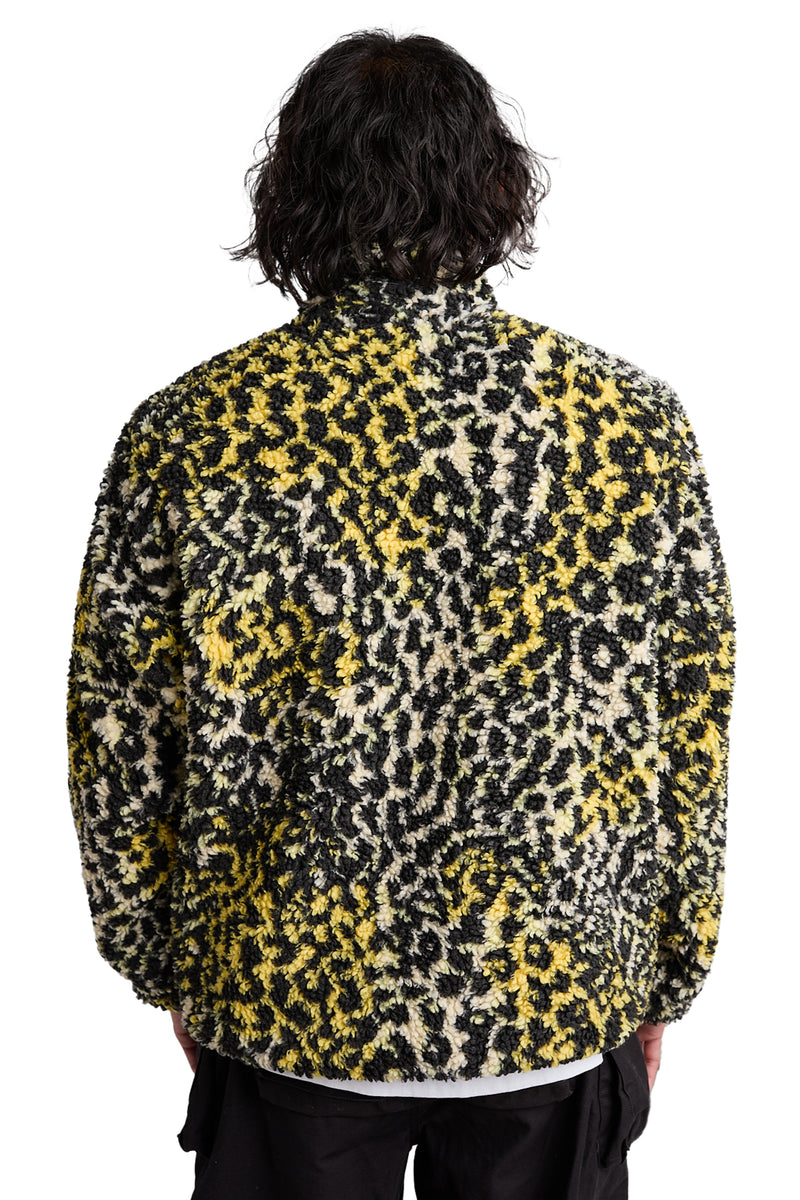 Stussy Sherpa Reversible Jacket 'Yellow Leopard' - ROOTED