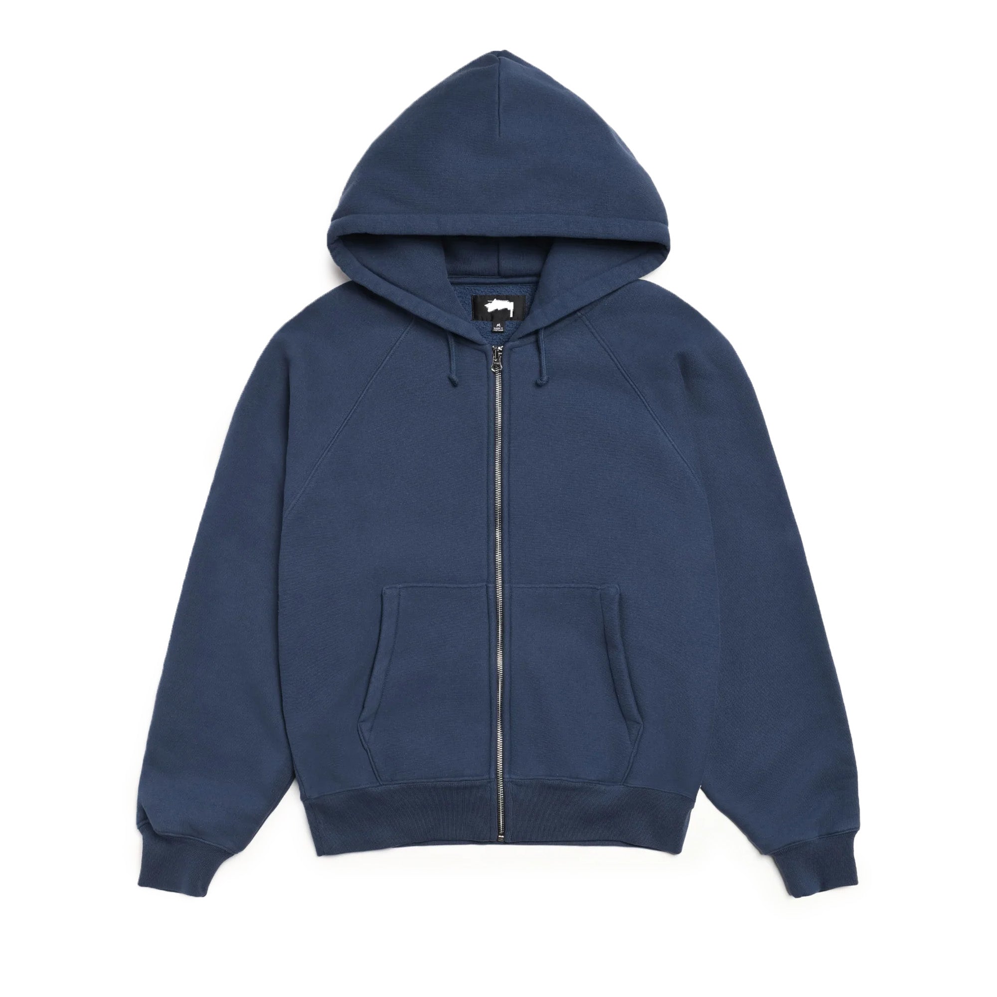 Stussy Raglan Zip Hoodie 'Navy' - ROOTED