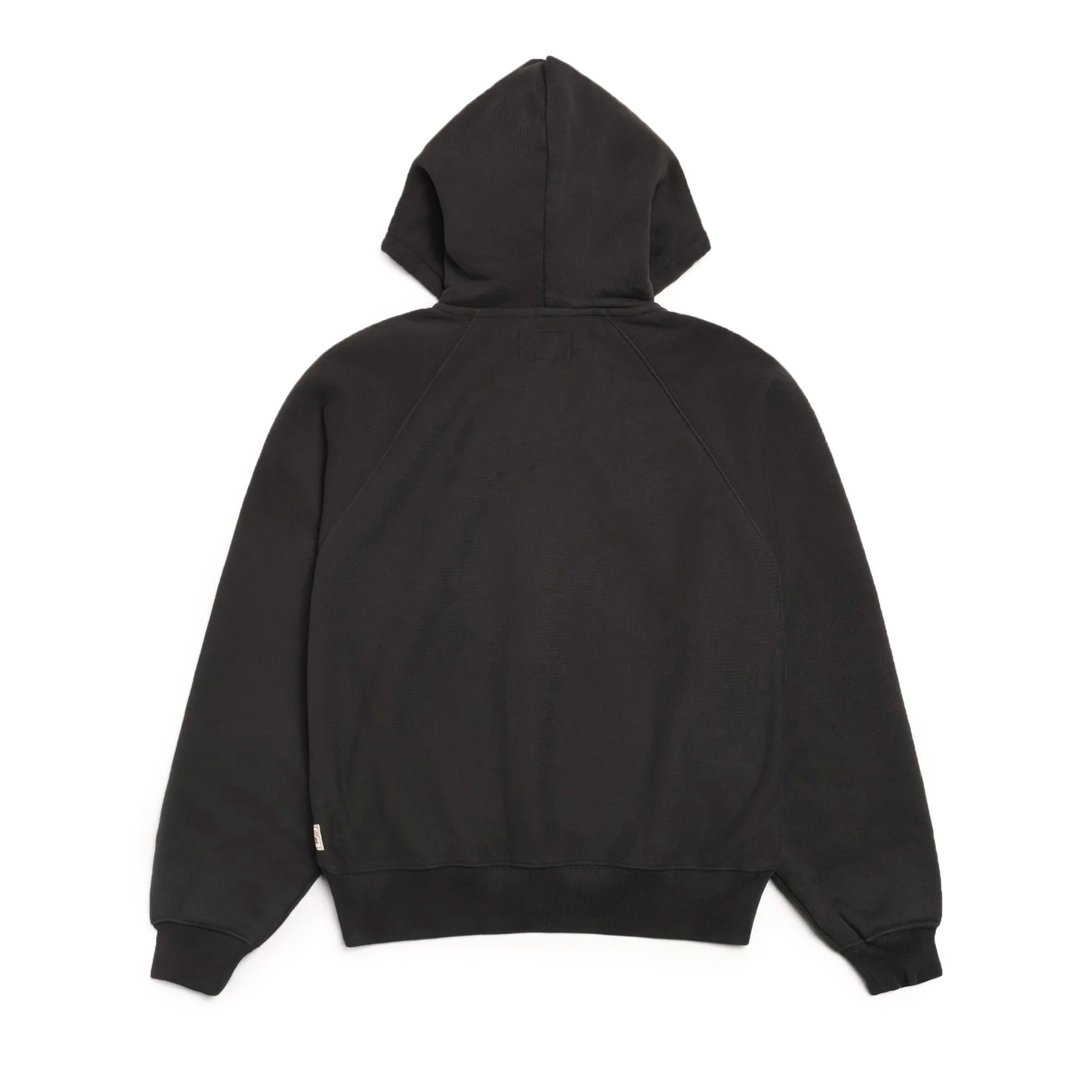 Stussy Raglan Zip Hoodie 'Washed Black'