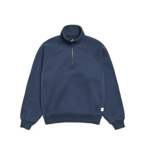 スマイリー Stussy Fleece Raglan Zip Mock 'Navy'