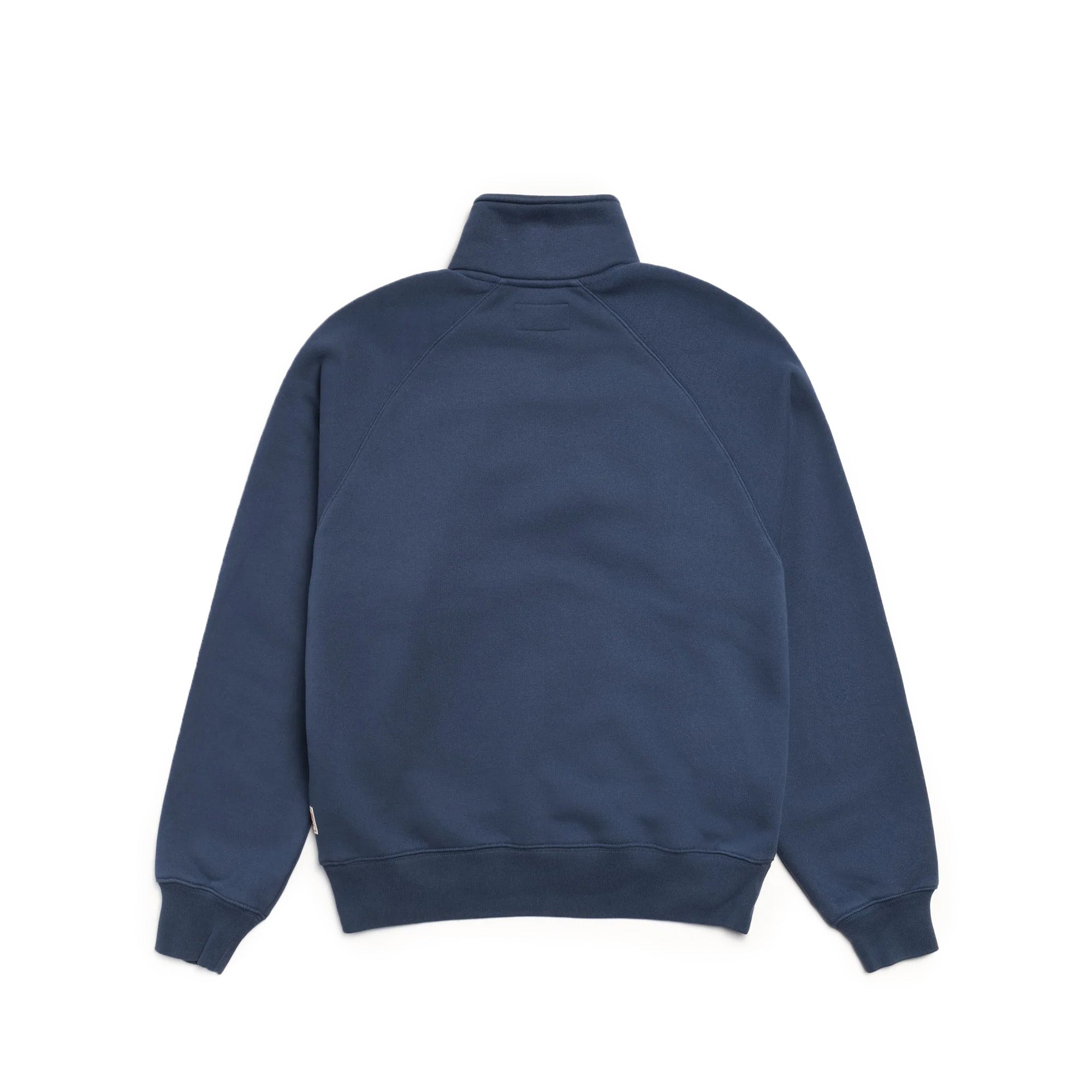 Stussy Fleece Raglan Zip Mock 'Navy' - ROOTED
