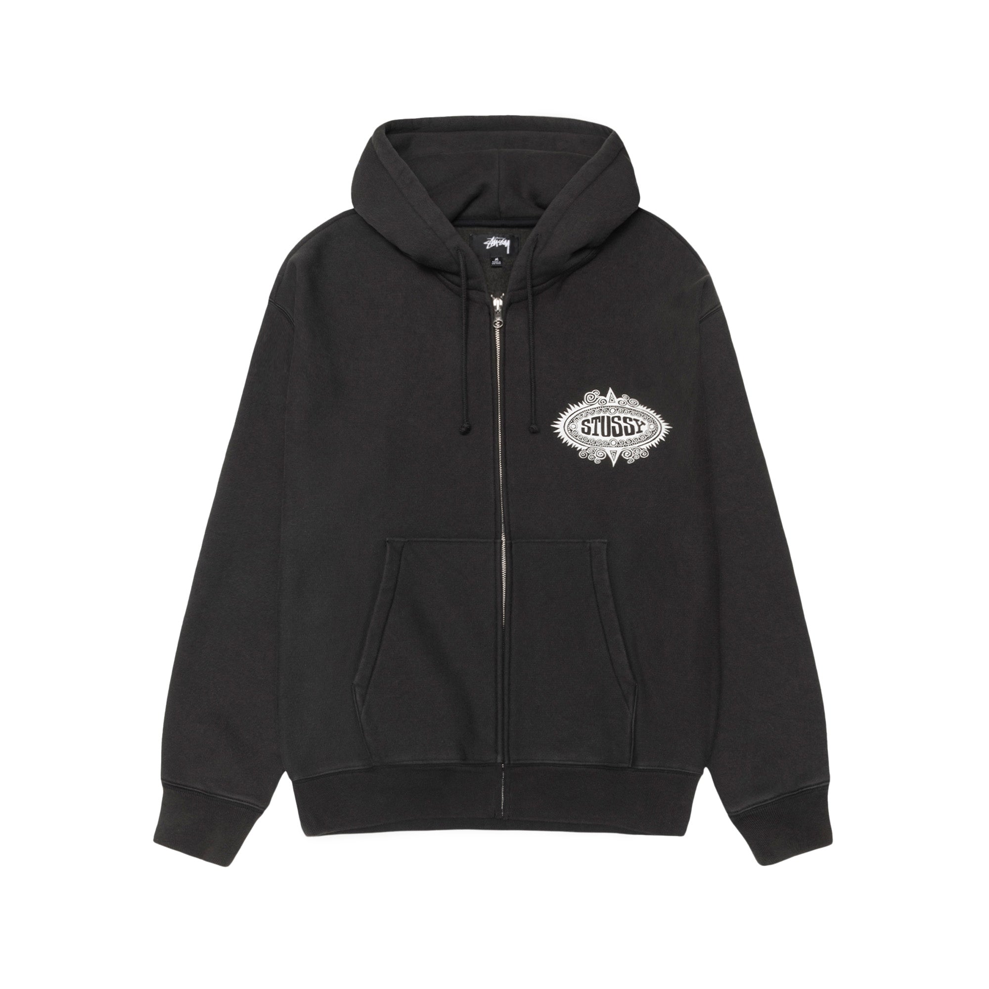Stussy Mantra Zip Hoodie 'Black'