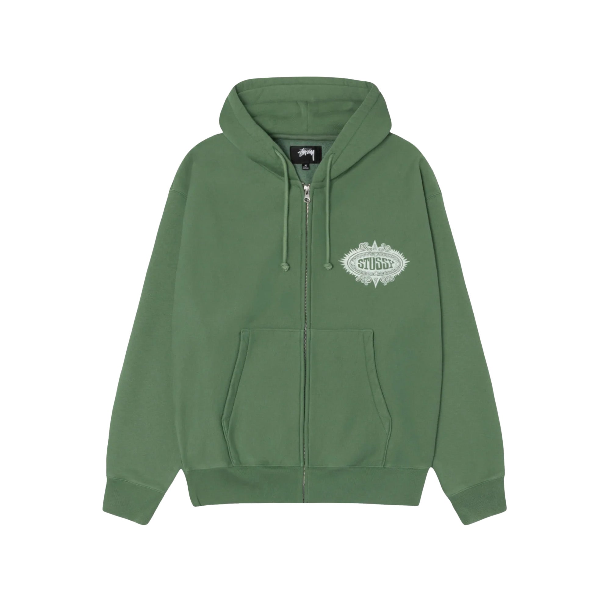Stussy Mantra Zip Hoodie 'Green'
