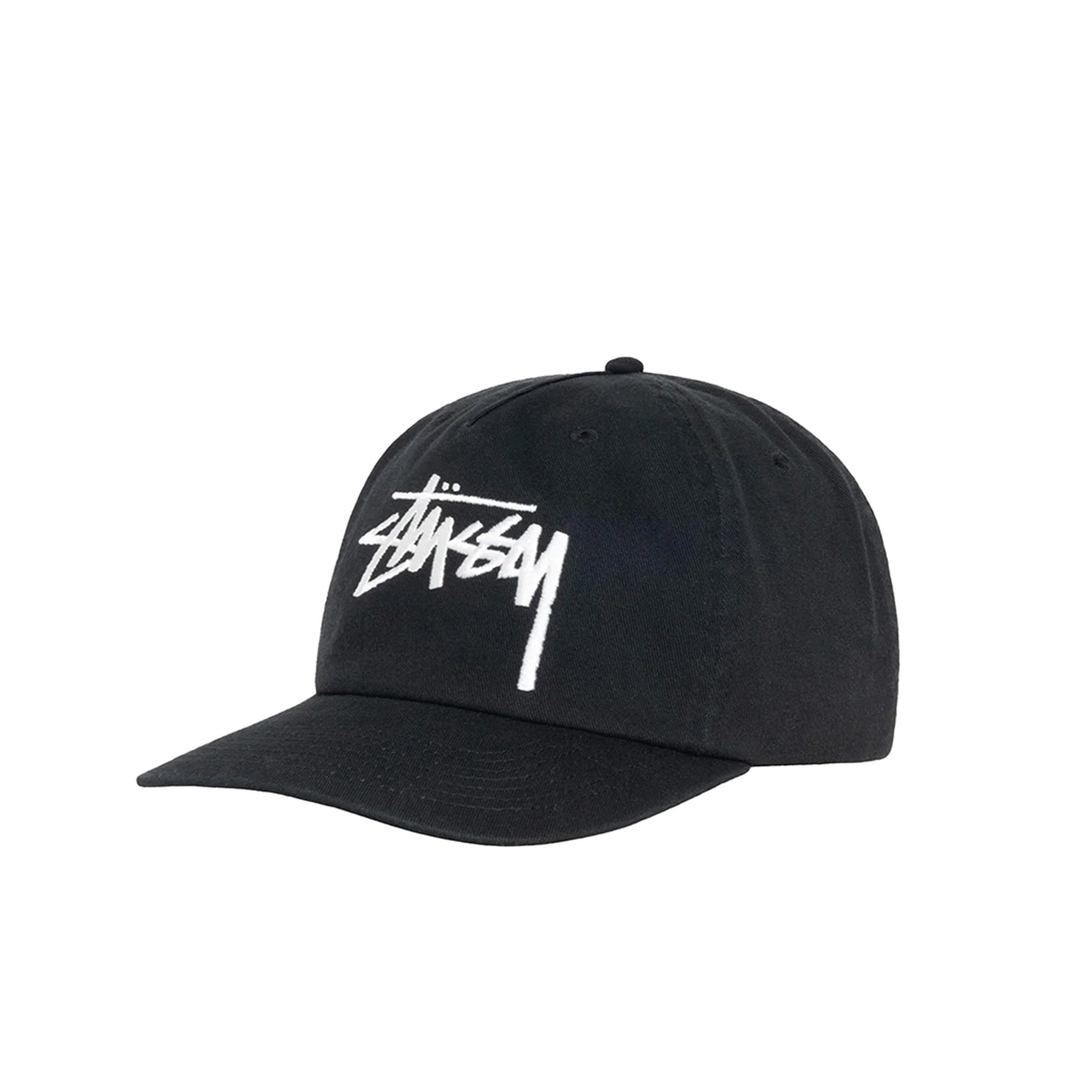Stussy Big Stock Mid Depth Hat 'Shadow Black' - ROOTED