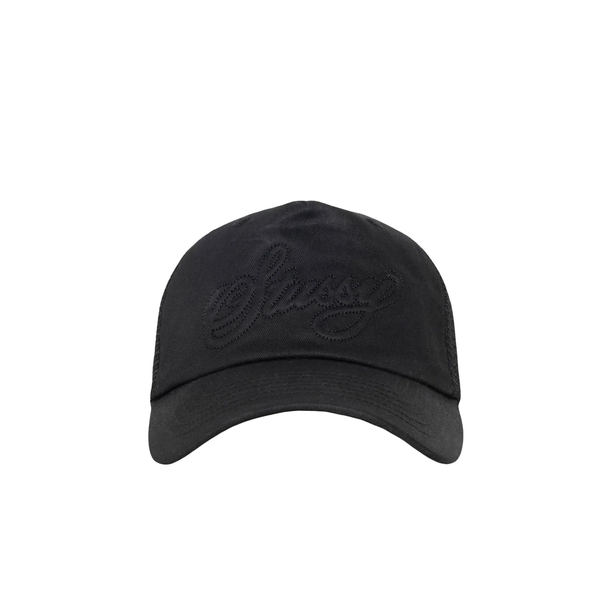 Stussy Cursive Stitch Trucker Hat 'Black' - ROOTED