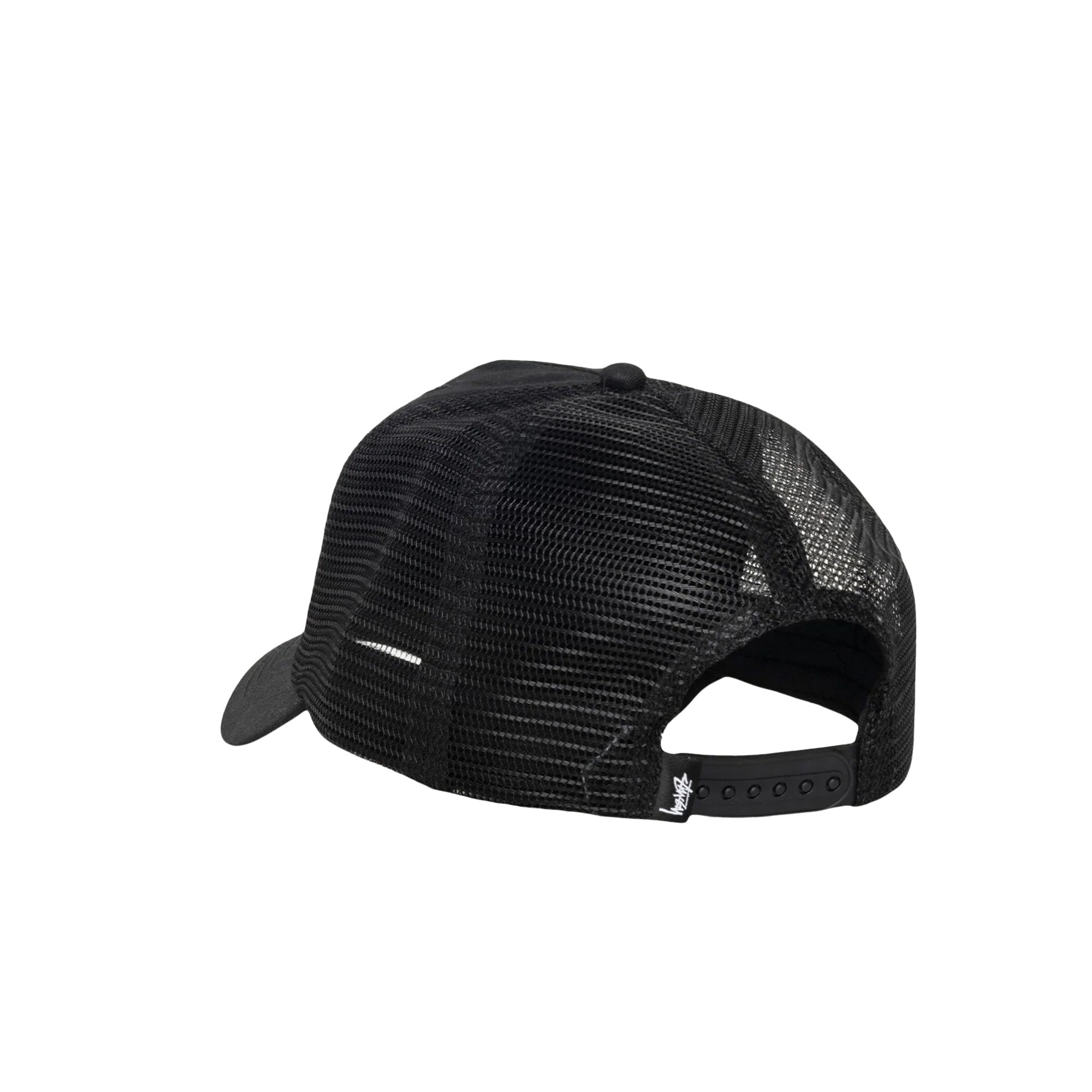 Stussy Cursive Stitch Trucker Hat 'Black' - ROOTED