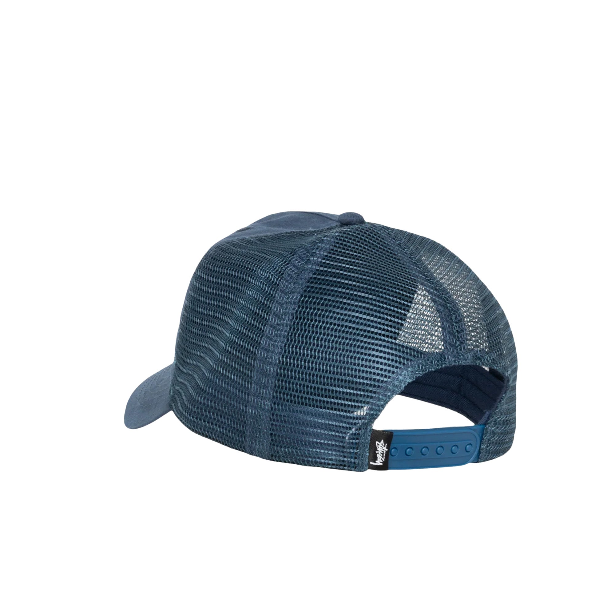 Stussy Cursive Stitch Trucker Hat 'Navy' - ROOTED