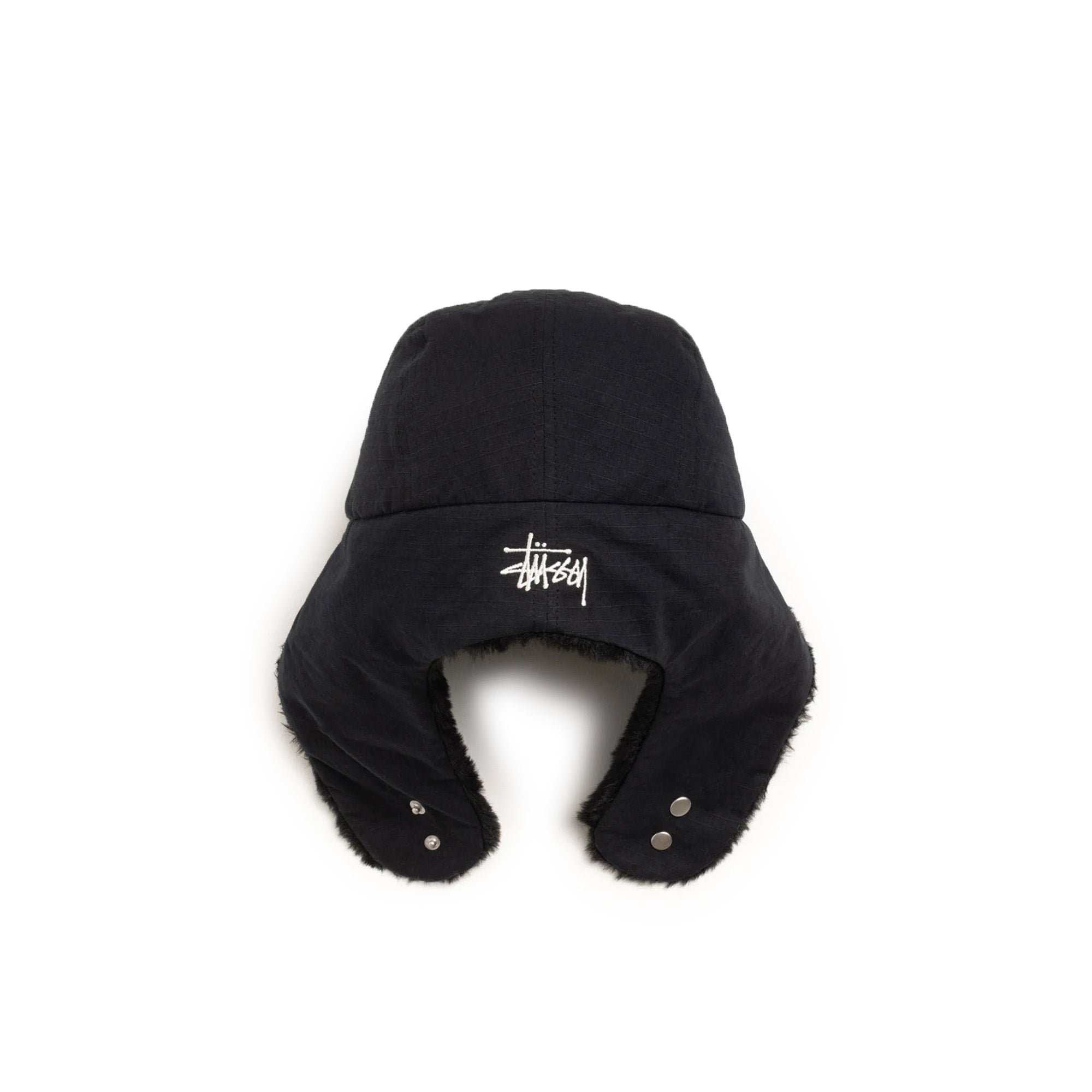 Stussy Trapper Cap 'Black' - ROOTED