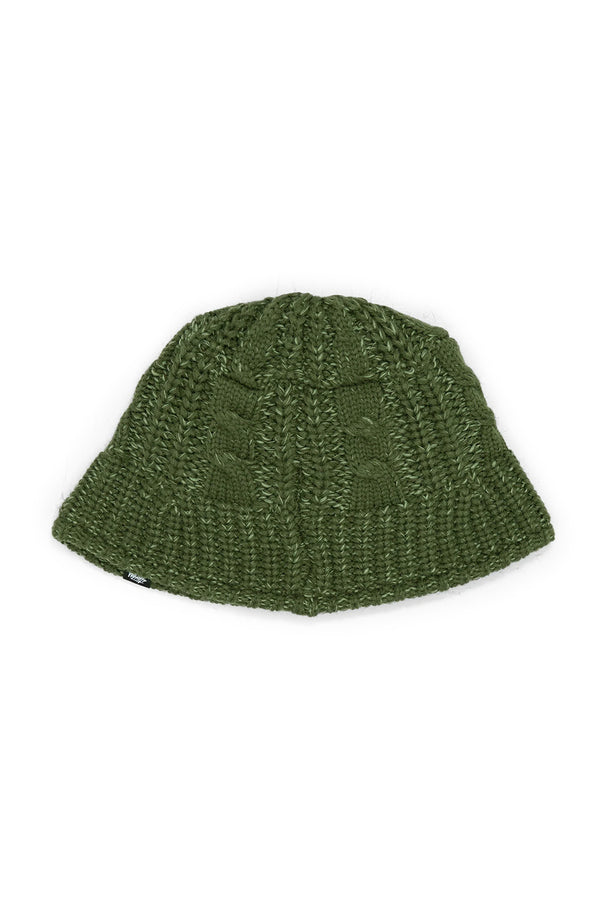 Stussy Cable Knit Bucket Hat 'Olive'