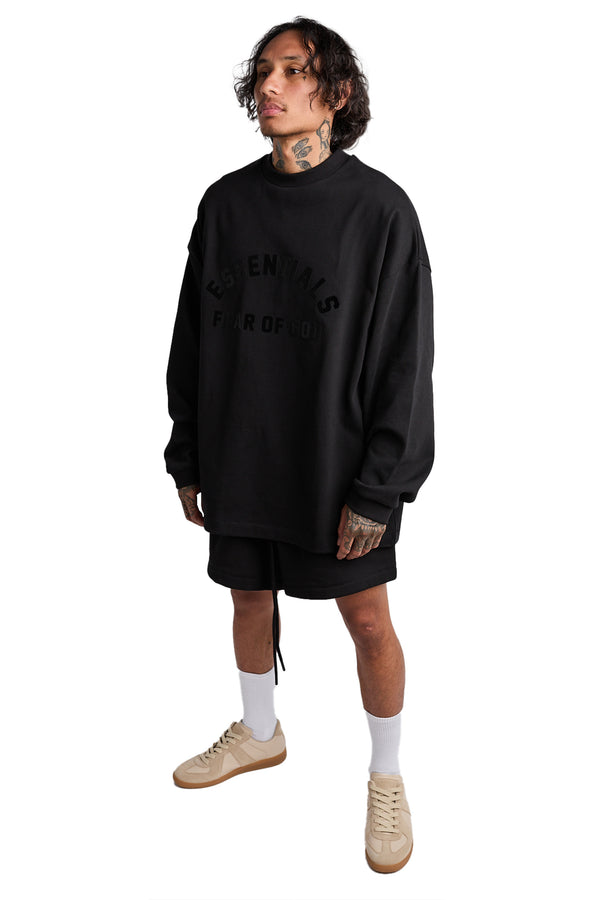 Fear of God Essentials Sweat Shorts 'Jet Black' - ROOTED