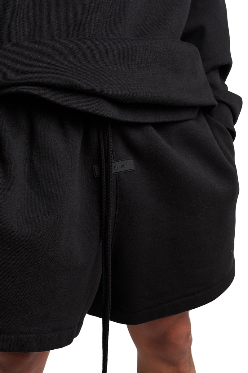 Fear of God Essentials Sweat Shorts 'Jet Black' - ROOTED