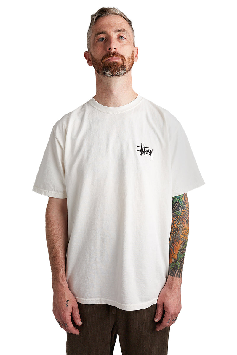 Stussy Basic Pig Dyed Tee 'Natural' - ROOTED