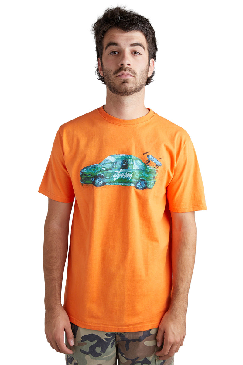 Stussy Mens Racecar Tee 'Coral' | ROOTED