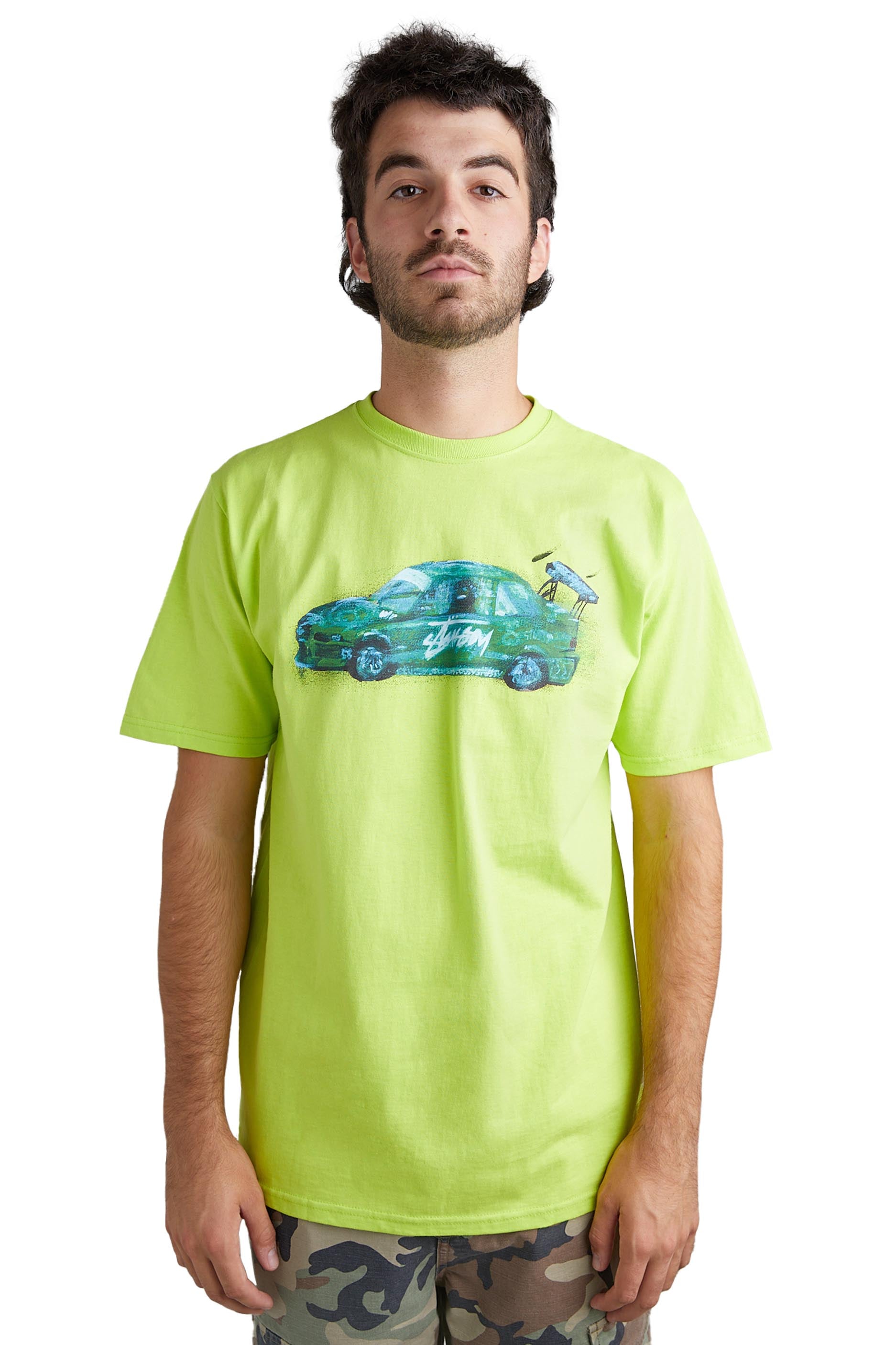 Stussy Mens Racecar Tee 'Key Lime' | ROOTED