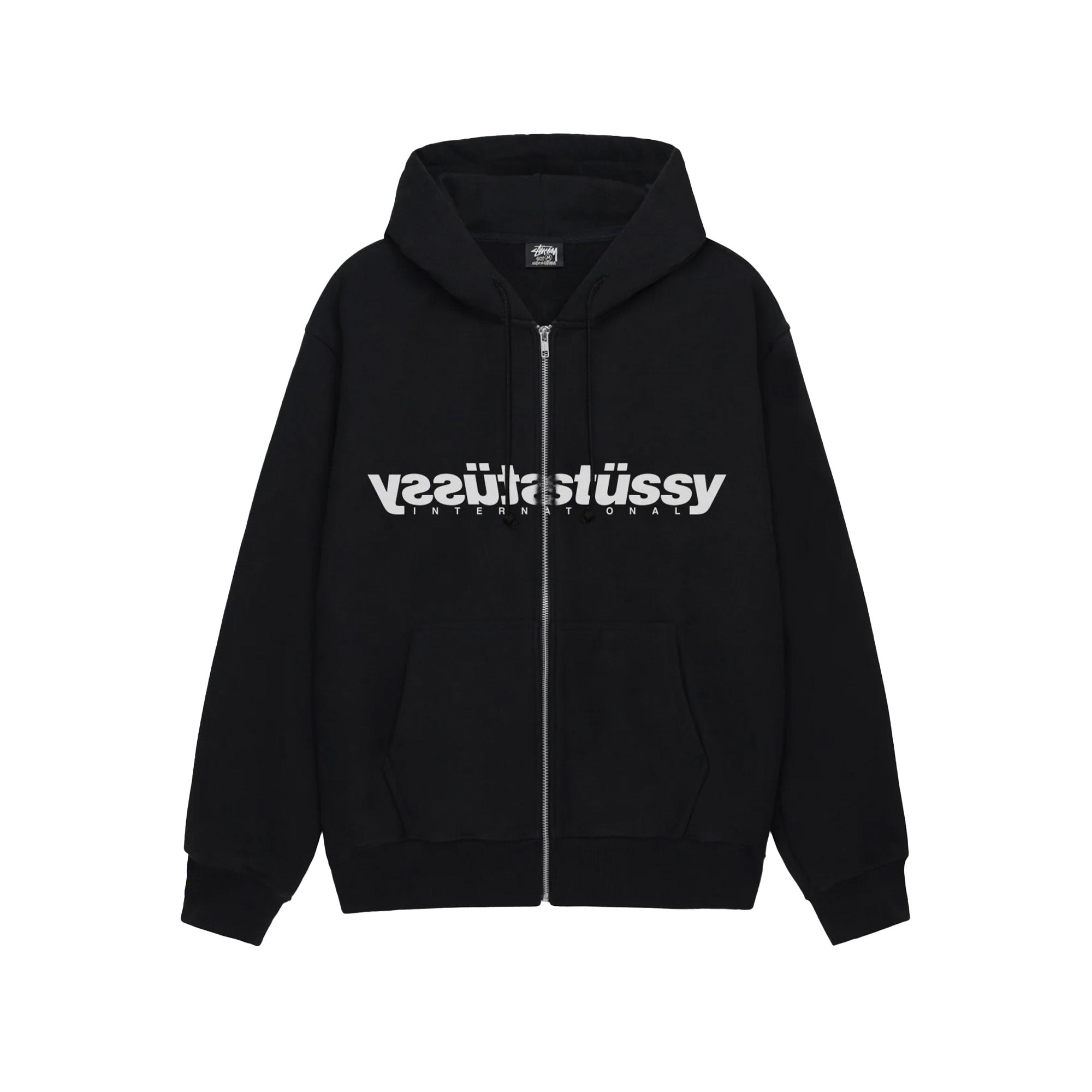 Stussy Mirror Zip Hoodie 'Black' - ROOTED