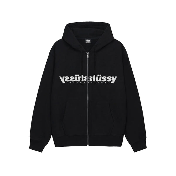 Stussy Mirror Zip Hoodie 'Black'