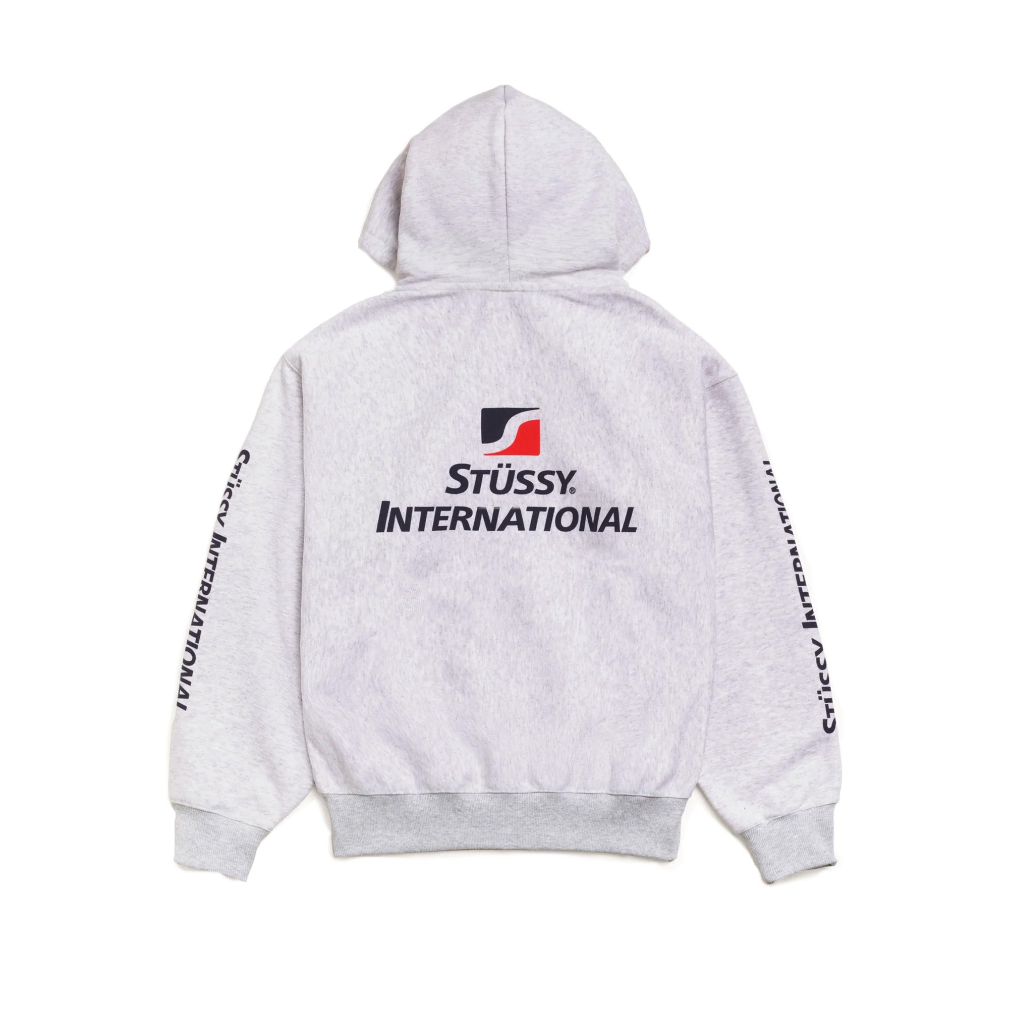Stussy International Zip Hoodie 'Ash Heather'