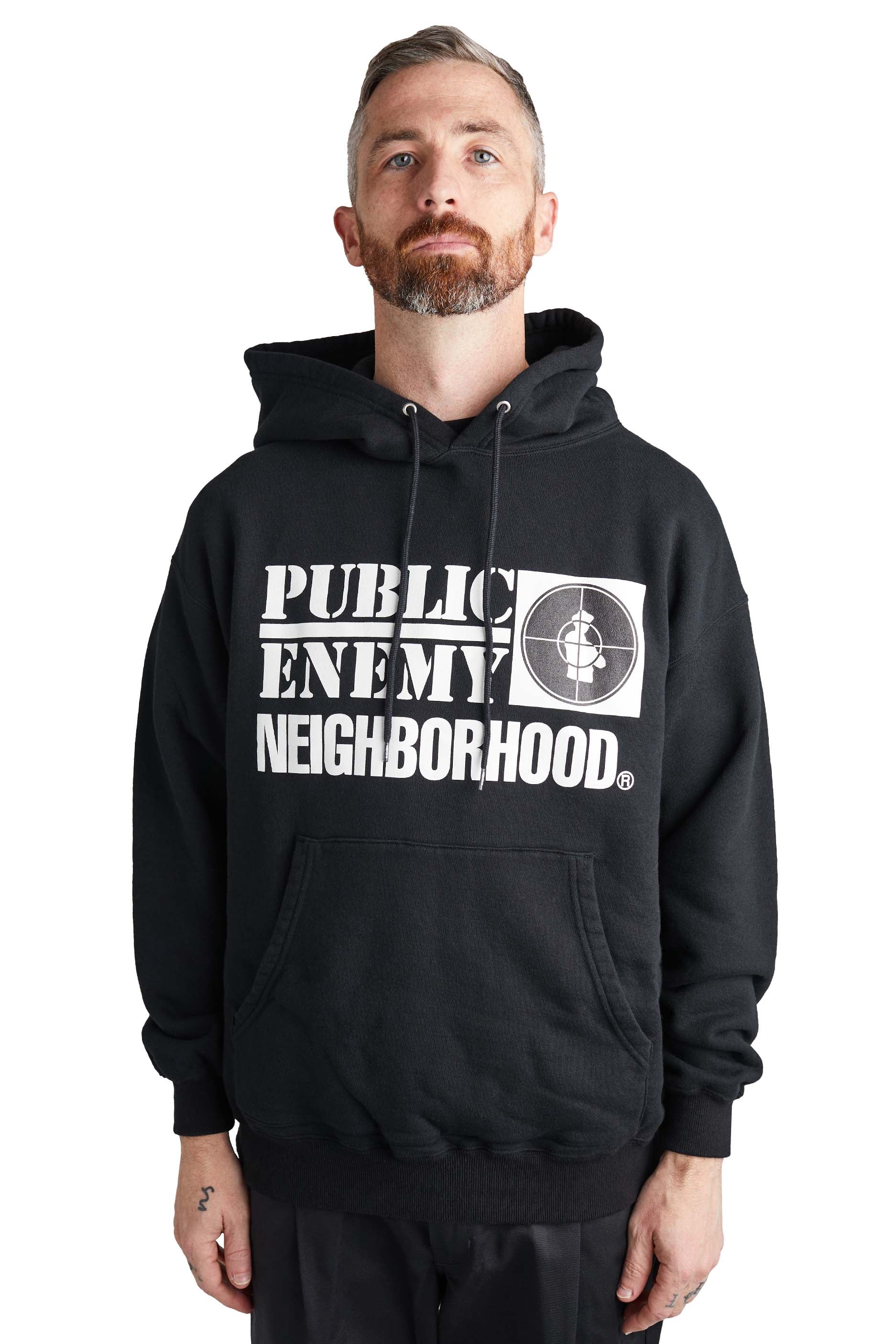 Neighborhood x Public Enemy L/S Sweatparka 'Black' - ROOTED