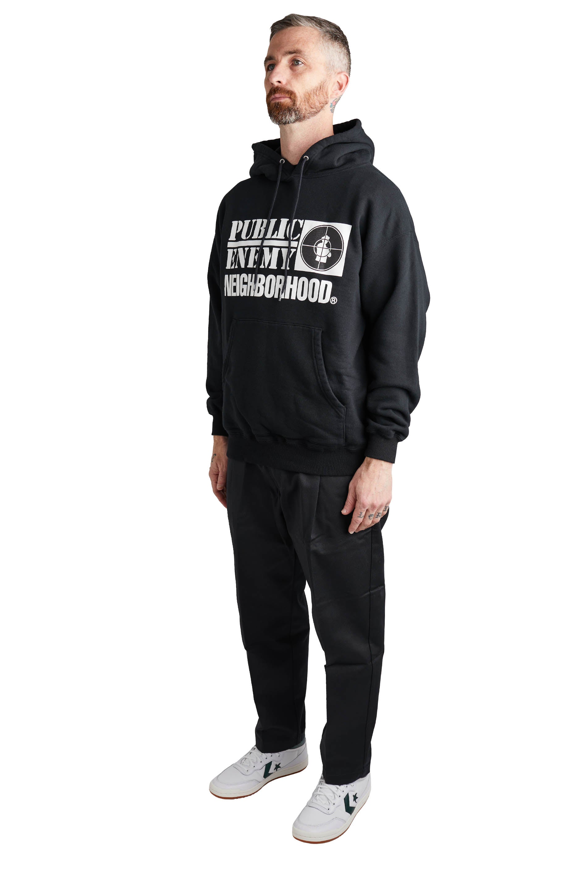 Neighborhood x Public Enemy L/S Sweatparka 'Black' - ROOTED