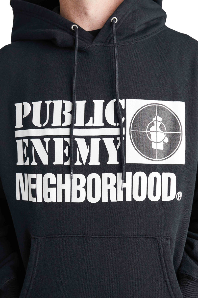 Neighborhood x Public Enemy L/S Sweatparka 'Black' - ROOTED