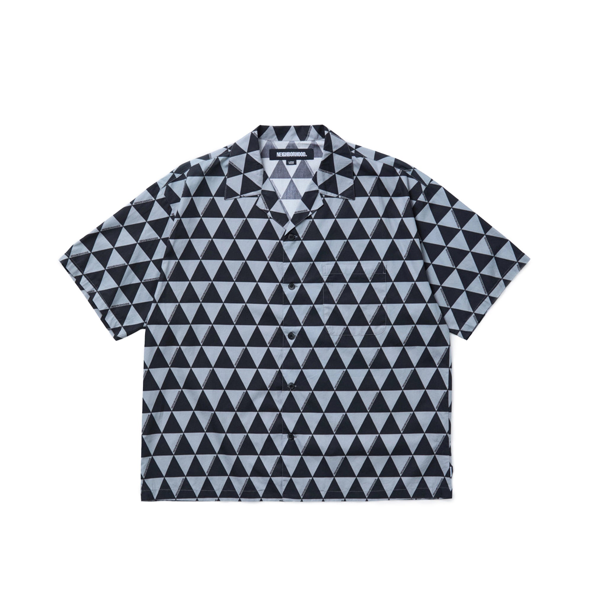 Neighborhood Triangle Pattern Hawaiian Shirt 'Grey'
