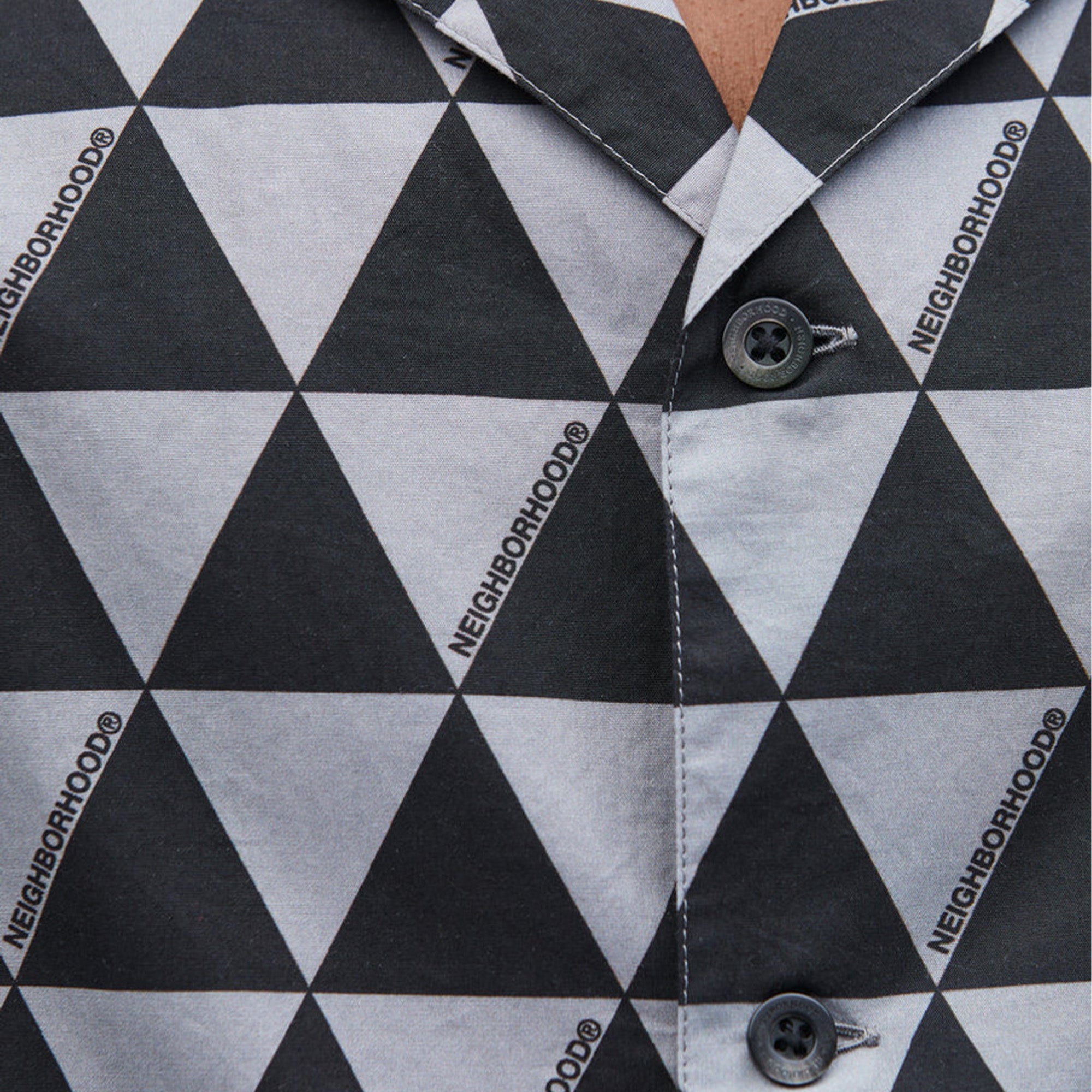 Neighborhood Triangle Pattern Hawaiian Shirt 'Grey'