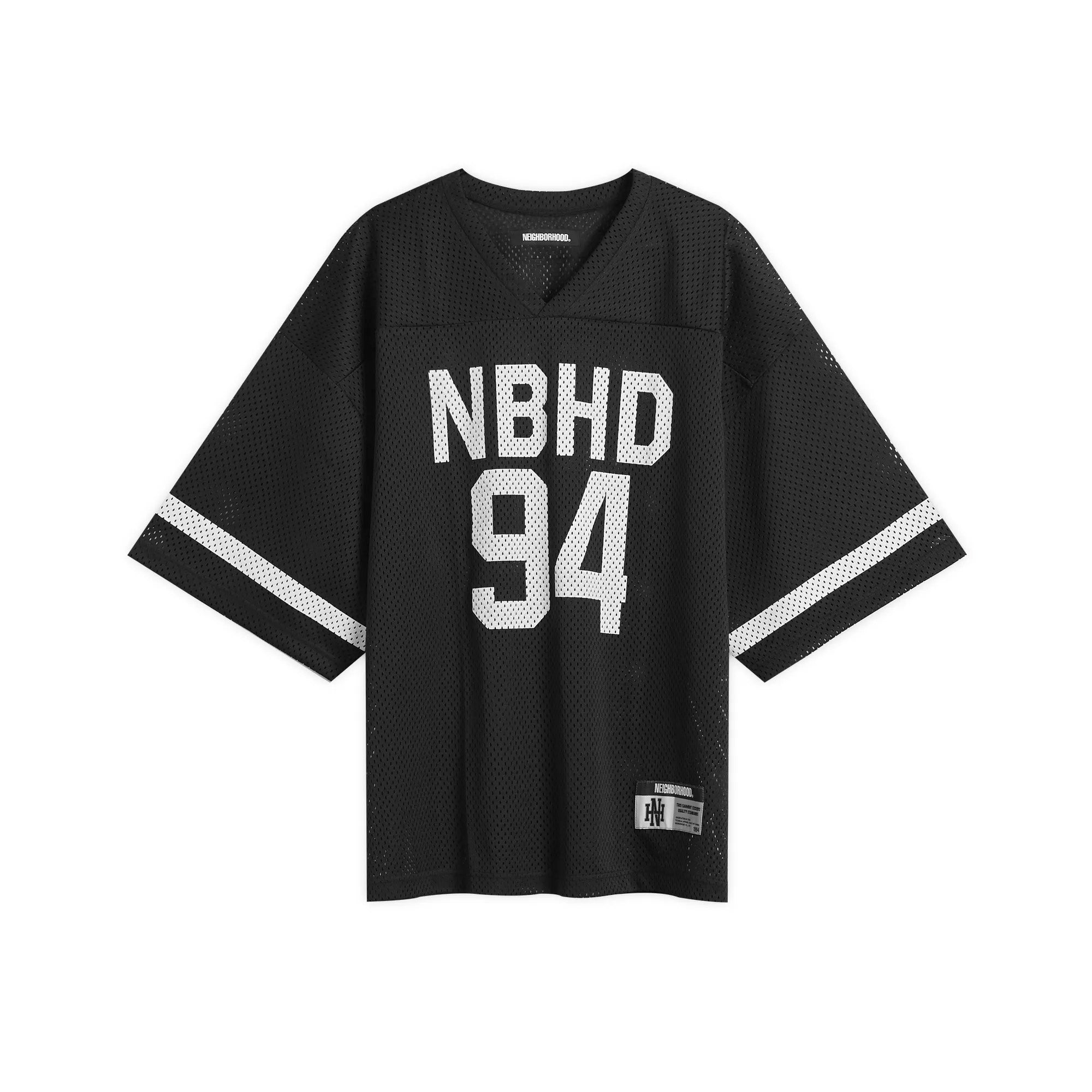 Neighborhood Hockey V-Neck Shirt 'Black' - ROOTED