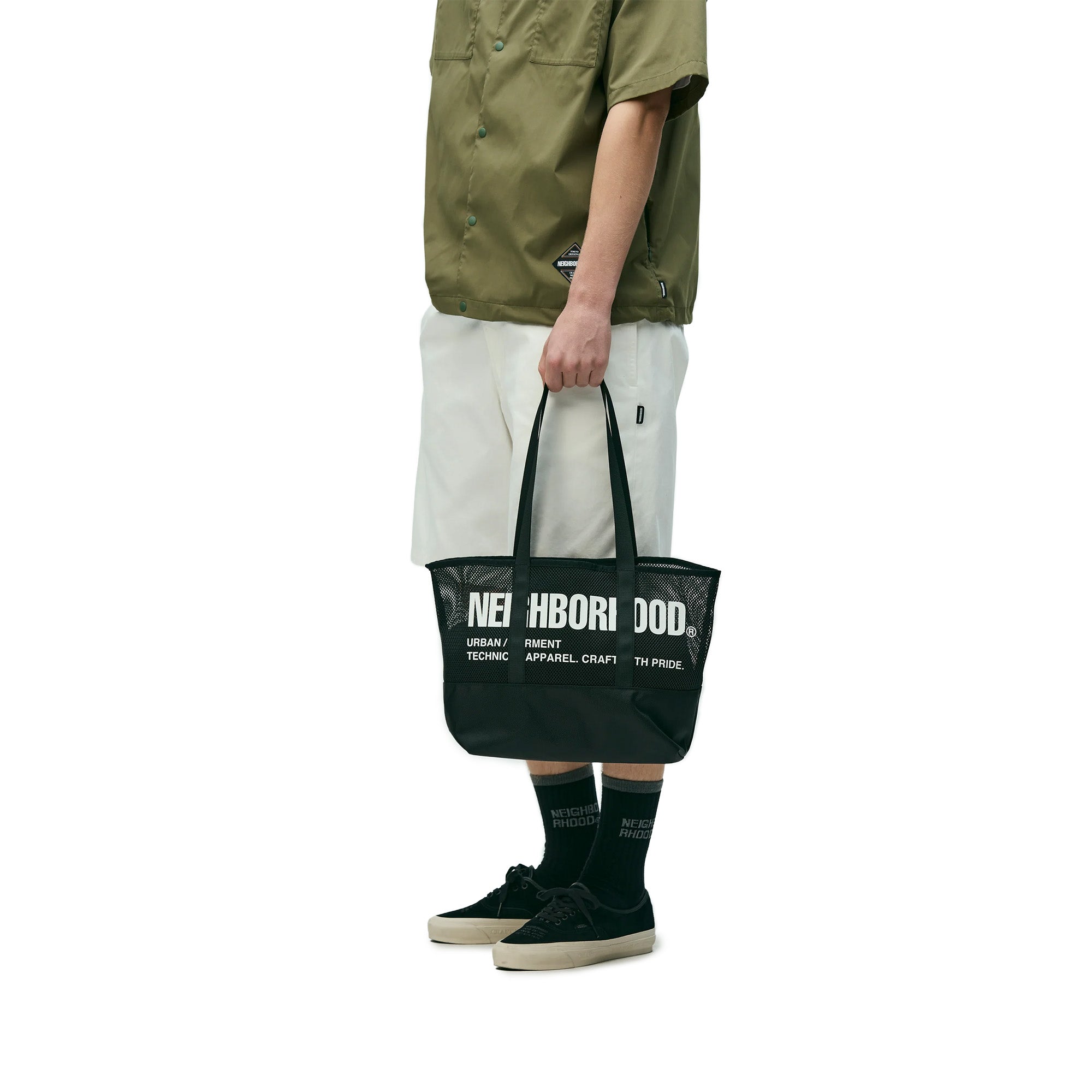 Neighborhood Mesh Tote 'Black' - ROOTED