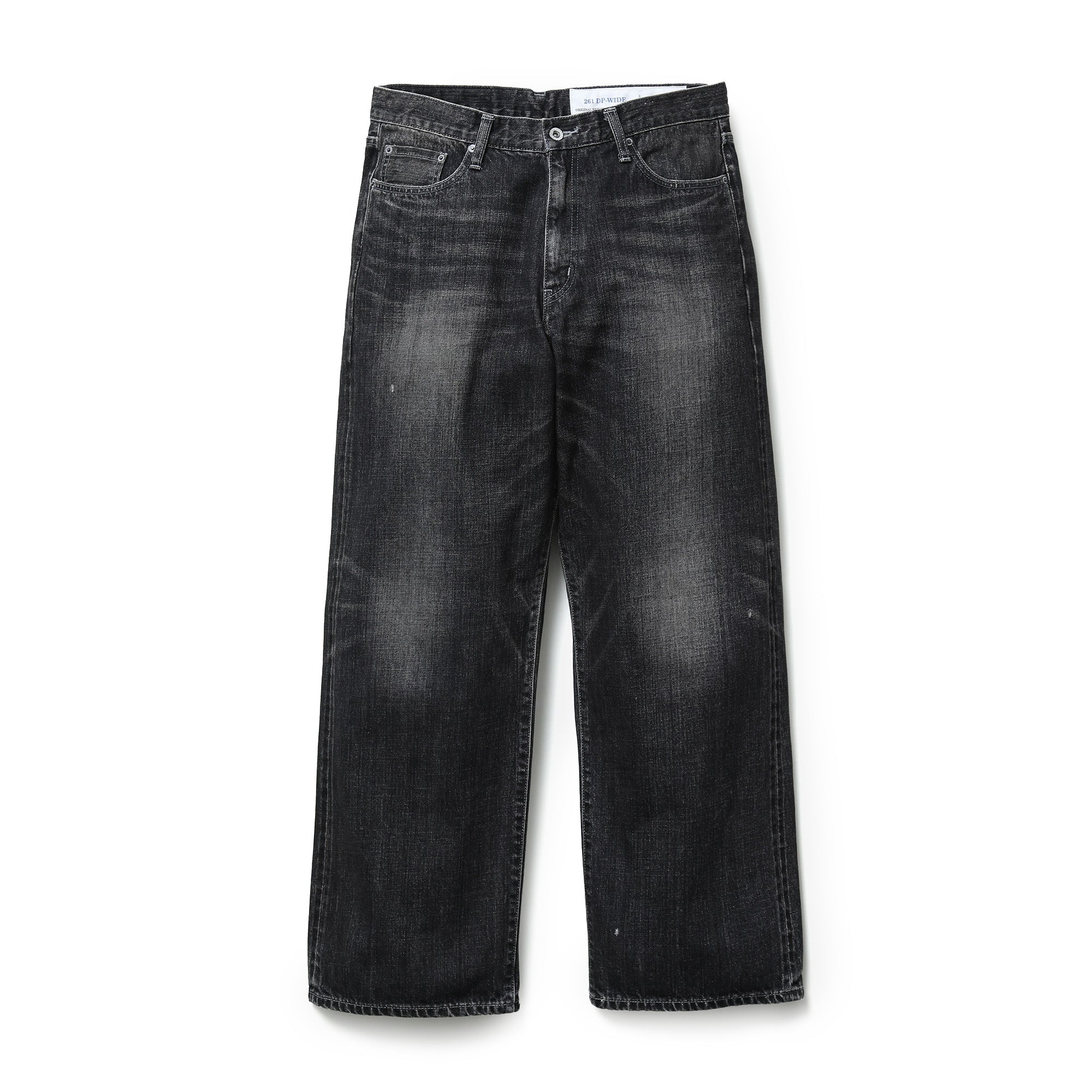 Neighborhood Washed DP Wide Denim Pants 'Black' - ROOTED