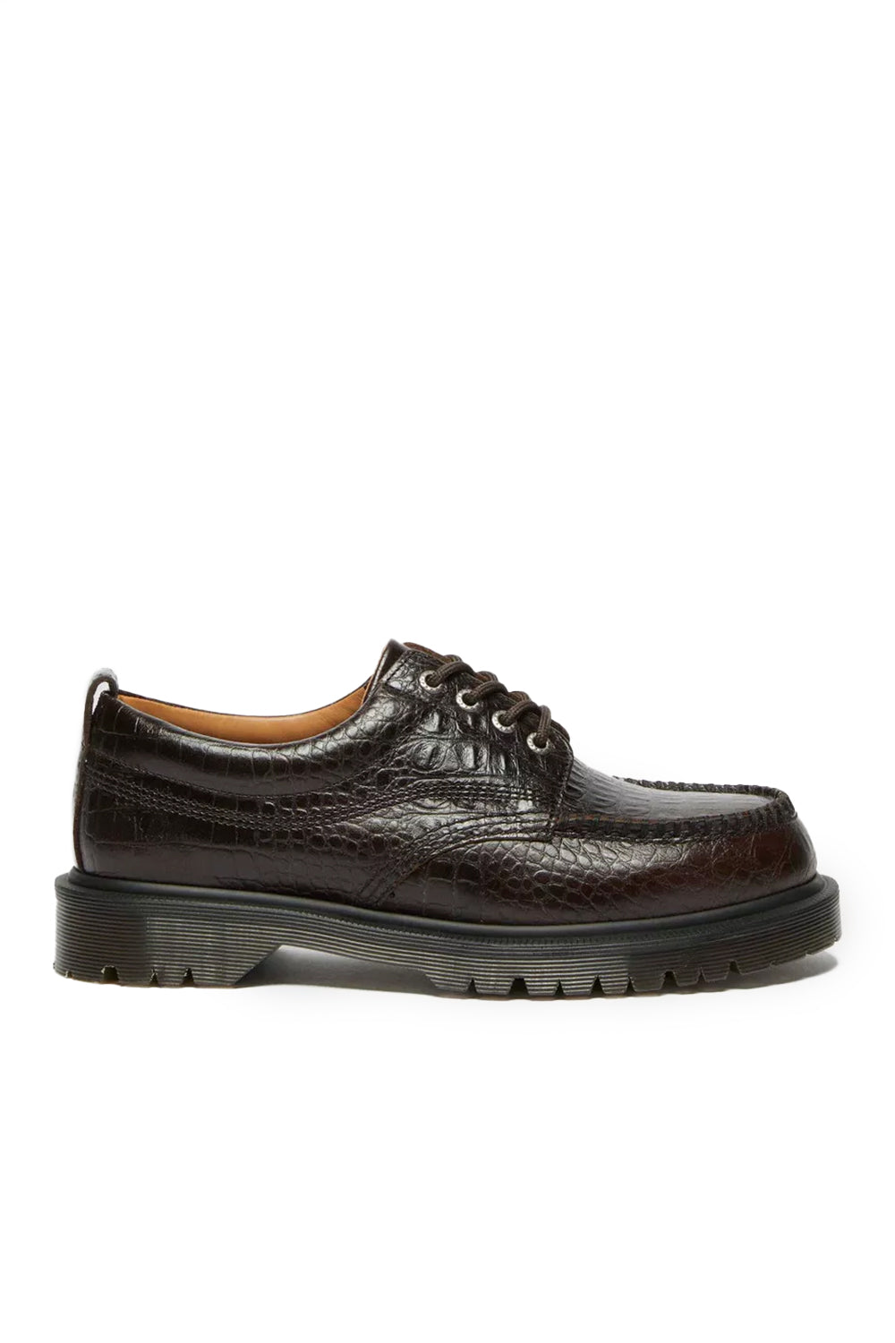 Dr Martens Aniline Croc Emboss Lowell 'Dark Brown'