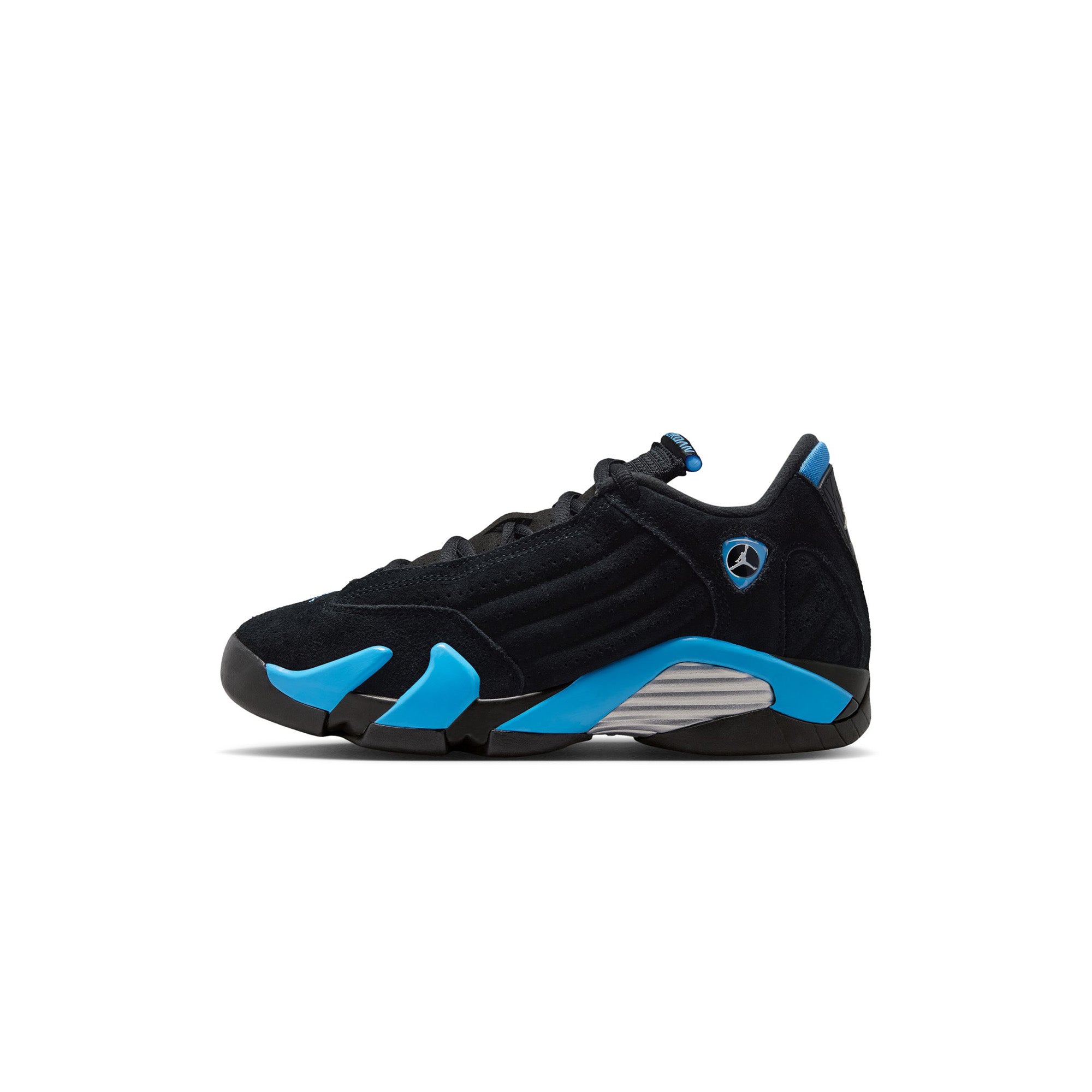 Kids Air Jordan 14 Retro 'Black/White/University Blue' - ROOTED