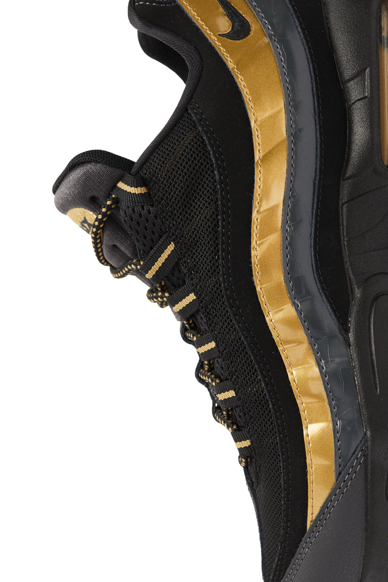Nike Air Max 95 Premium 'Black/Black/Metallic Gold' - ROOTED