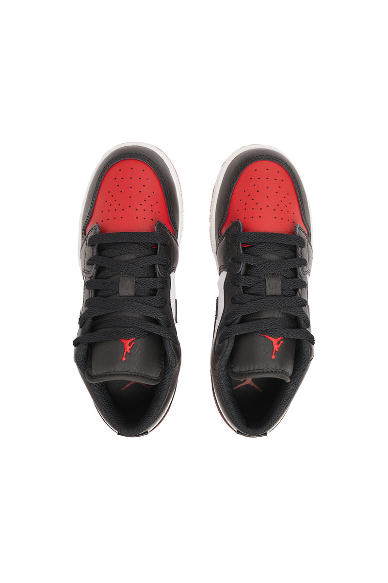 Air Jordan 1 Kids Low 'White/Black-Varsity Red' - ROOTED