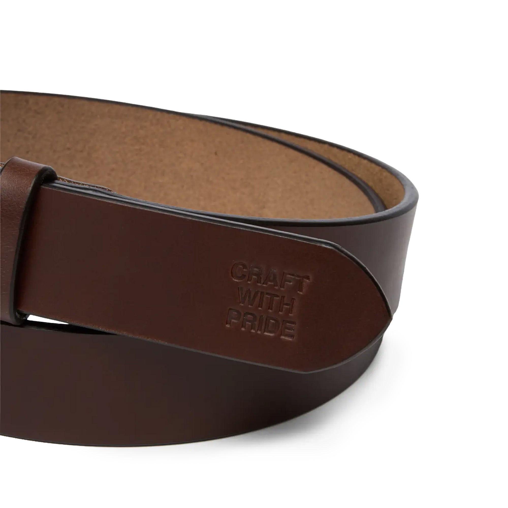 Neighborhood Cow Leather Belt 'Brown' - ROOTED